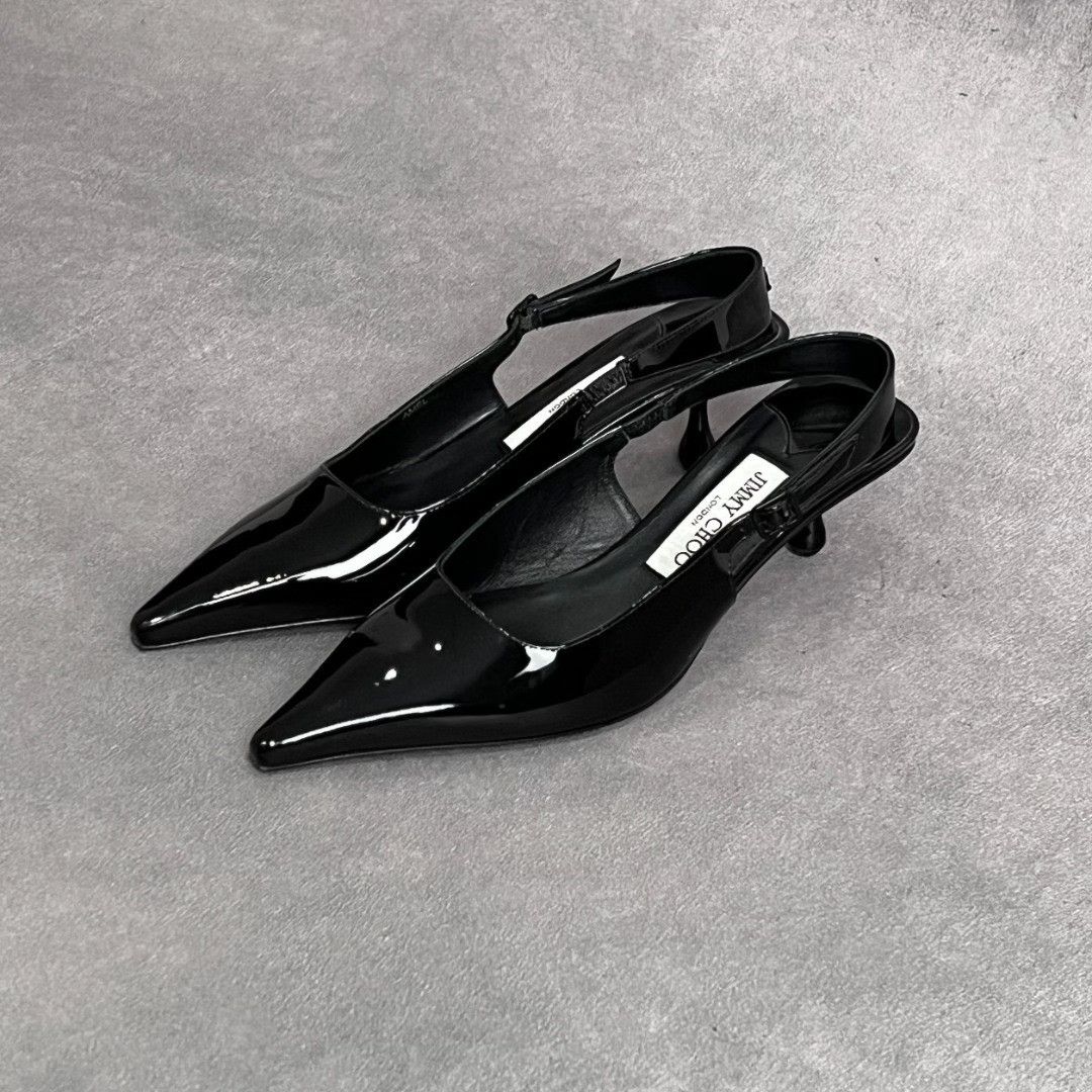 Jimmy Choo Jimmy Choo Leather Black Lowtop Sneakers us_5 Women Size US 5 / IT 35 - 1 Thumbnail