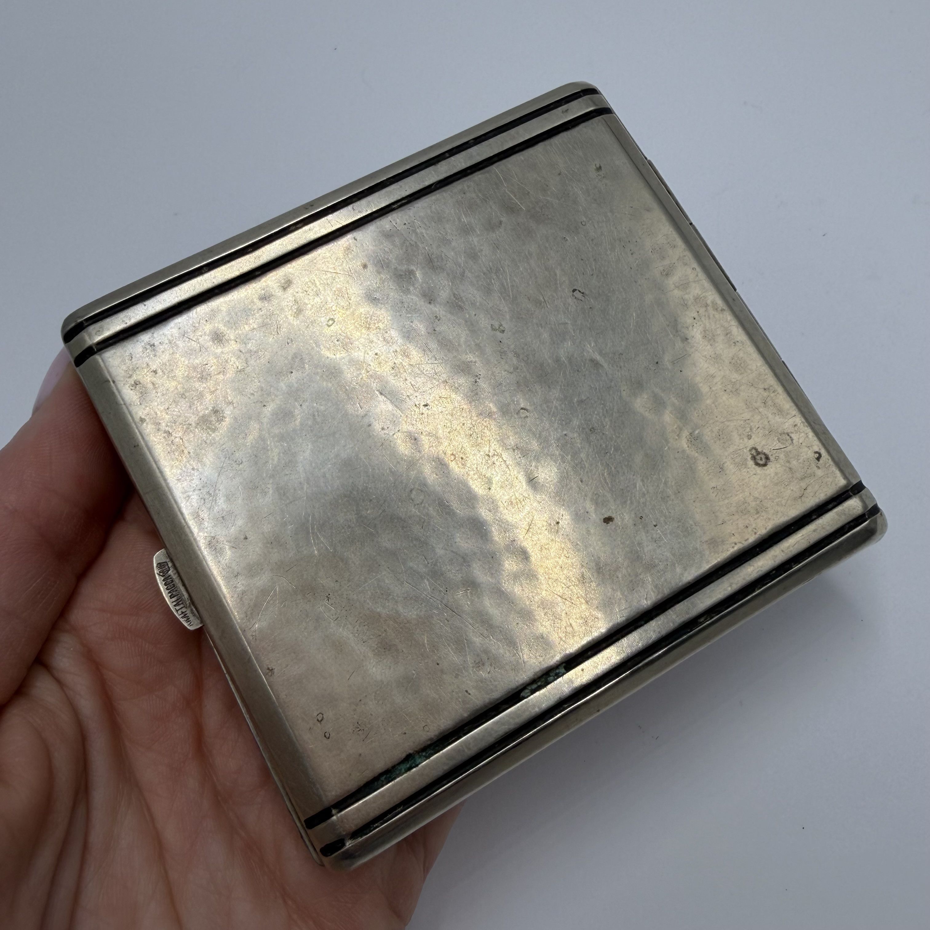 Vintage Antique German Alpacca Cigarette Case Engraved 1934 Size ONE SIZE - 1 Thumbnail