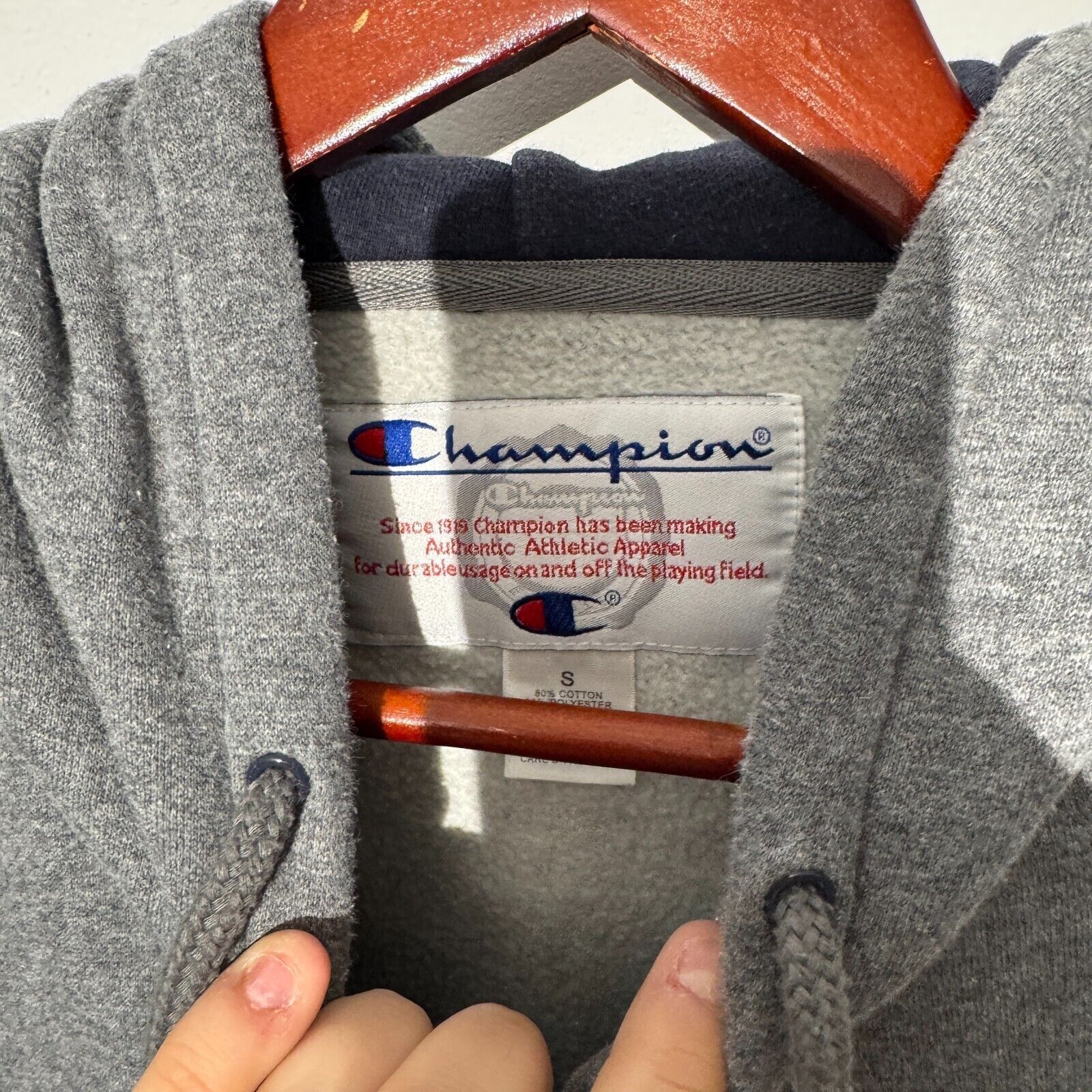Champion × Vintage Champion Unisex Gray Cotton Zip Hoodie Size S Howard Size US S / EU 44-46 / 1 - 9 Thumbnail