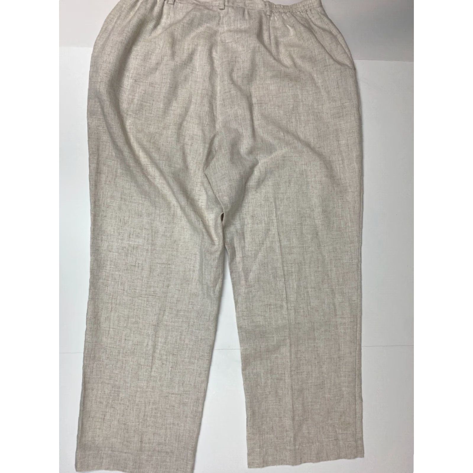 Vintage Sag Harbor Women Pants 16 Beige Straight Regular 27in Inseam Cotton Spandex Knit Dress Pants Slimming Stretch Womens Size 32" / US 10 / IT 46 - 8 Thumbnail