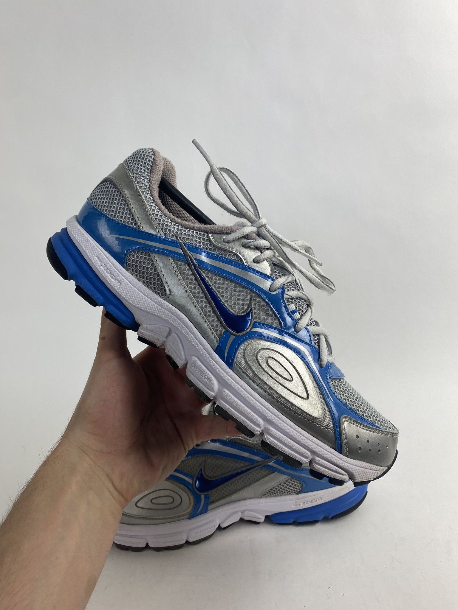 image of Nike Zoom Atlas + Vintage Retro Runner Daddy Shoes in Silver, Men's (Size 9)