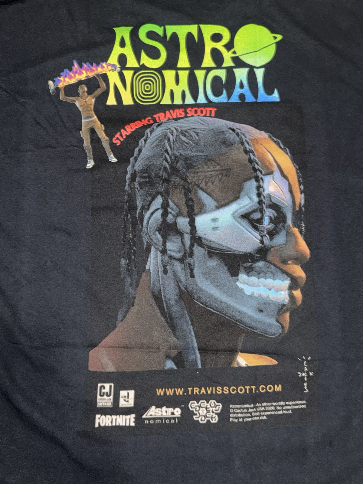 Travis Scott Travis Scott Astronomical T shirt Size US L / EU 52-54 / 3 - 1 Thumbnail