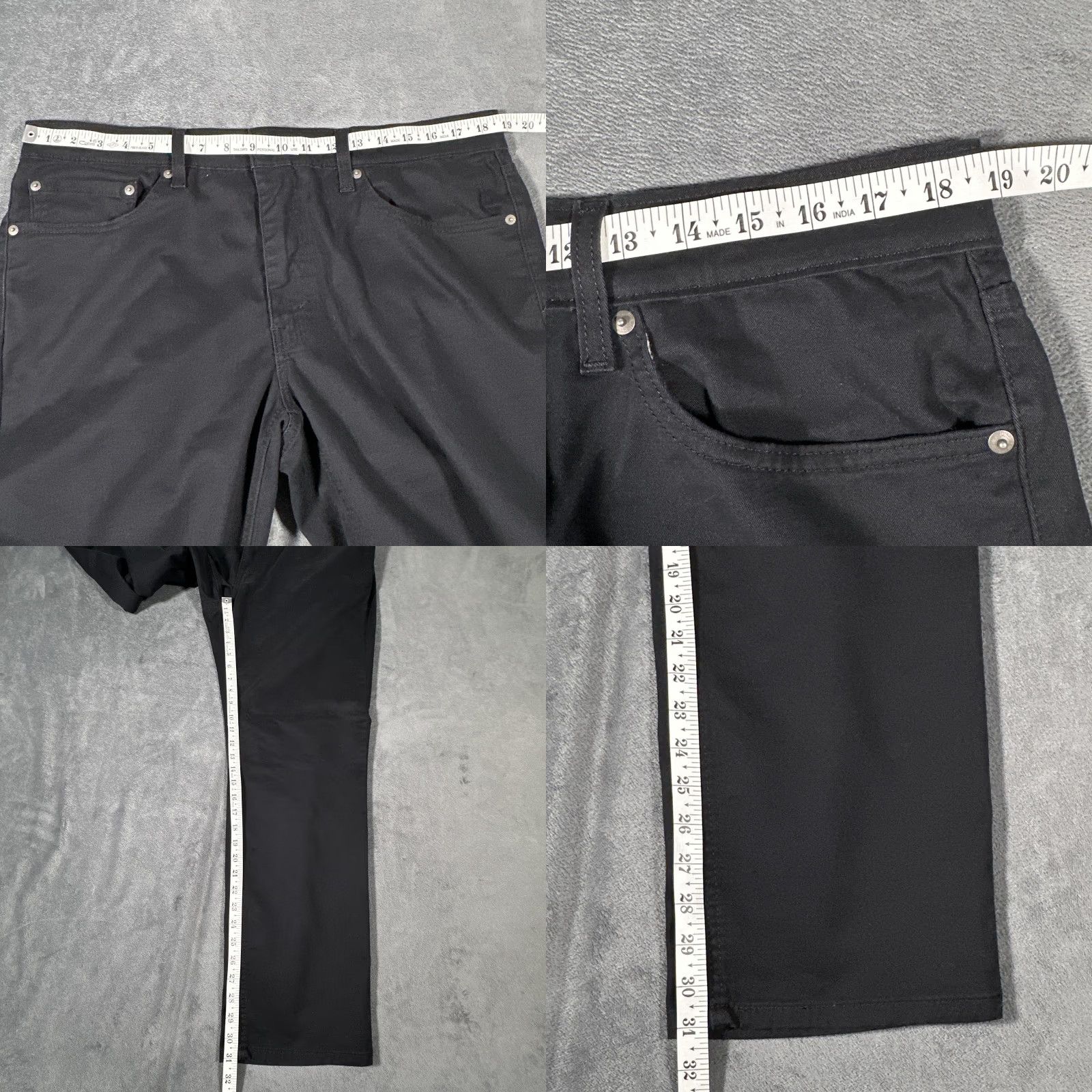 Levi's Levis 541 Jeans Mens 35x32 Black Athletic Taper All Seasons Tech Stretch Denim Size US 35 - 9 Thumbnail