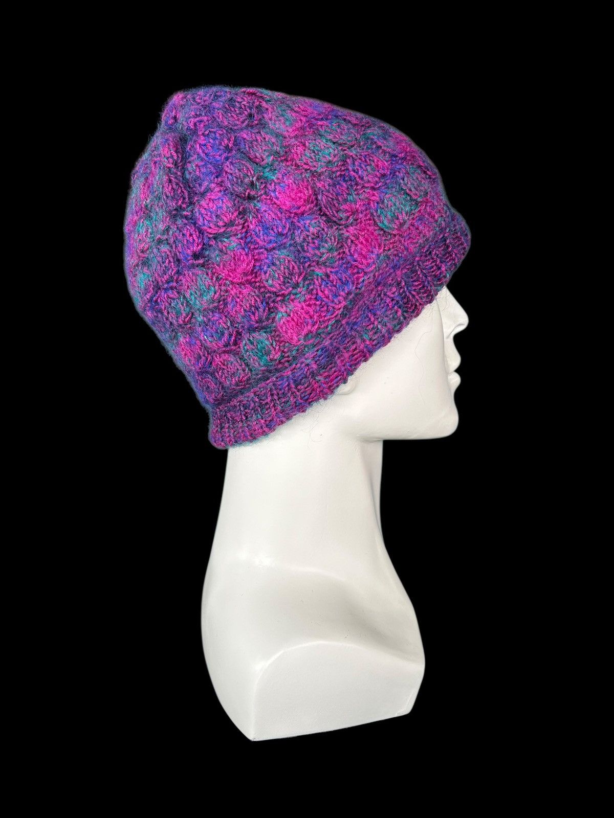 Japanese Brand × Kapital × Vintage Crochet Knitted Handmade hairy Beanie Hats Rare ☠️☠️ Size ONE SIZE - 4 Thumbnail
