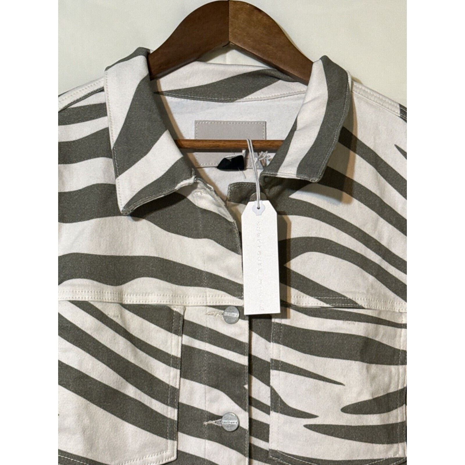 Sanctuary Sanctuary Women’s XL Jean Jacket Zebra Print New Size XL / US 12-14 / IT 48-50 - 3 Thumbnail
