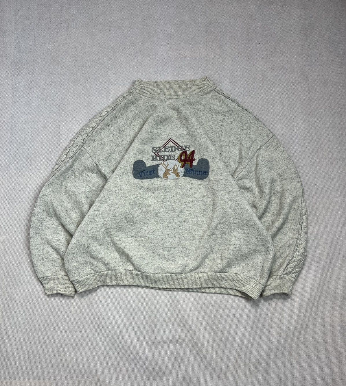 Vintage Sweater Sledge Kide 1994 first winter wool vintage boxy fit Size US L / EU 52-54 / 3 - 1 Thumbnail