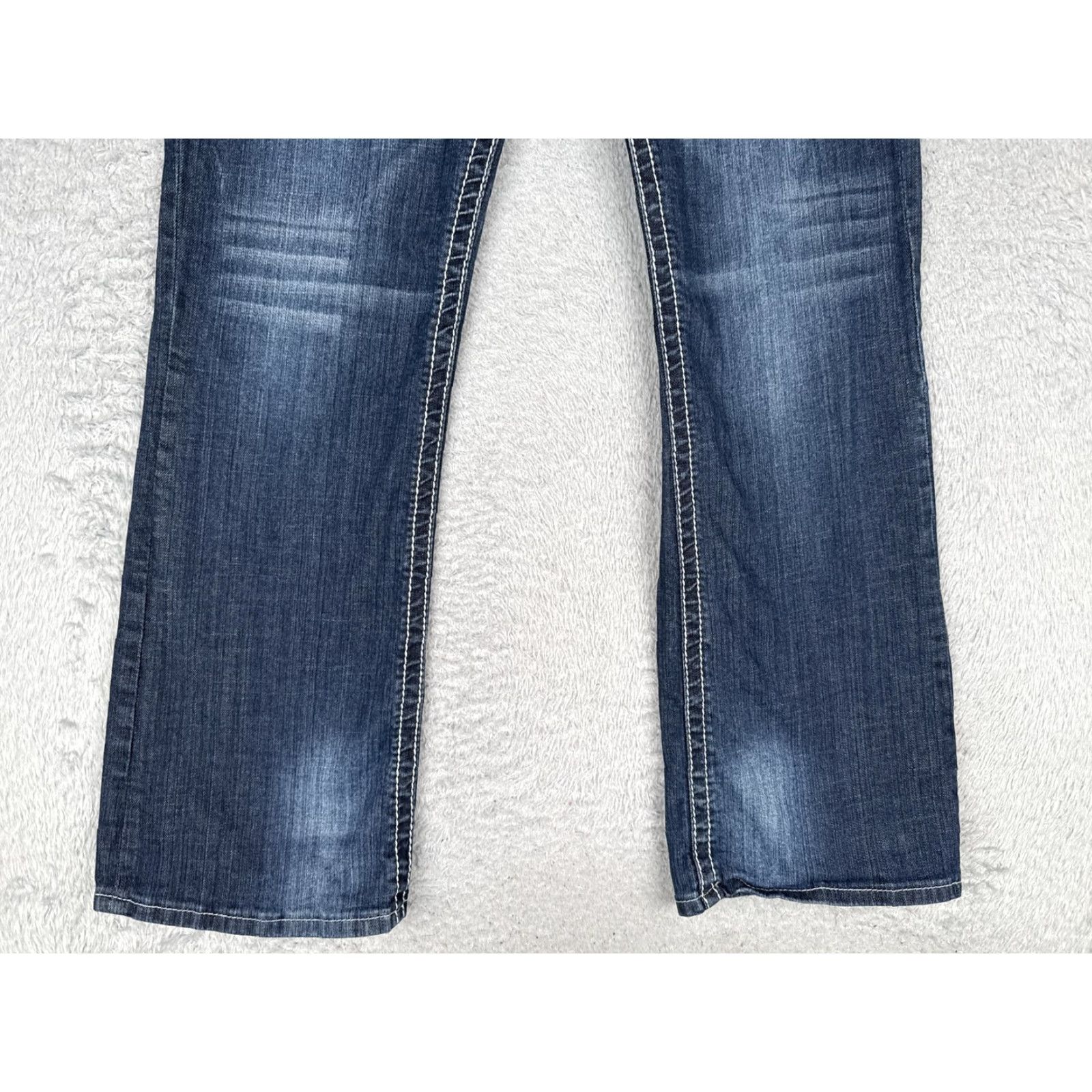 Denime VGS Jeans Womens Bootcut 14 Blue Mid Wash Stretch Lace Denim 34x31 Size 36" / US 14 / IT 50 - 2 Thumbnail