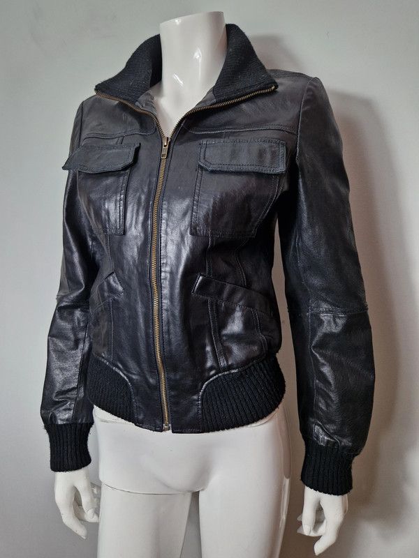 If Six Was Nine vintage black leather biker jacket Size XS / US 0-2 / IT 36-38 - 5 Thumbnail