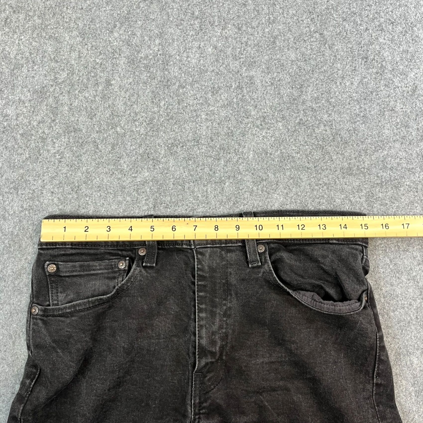 Levi's Levi's Jeans Slim Skinny 34 Dark Wash Black Faded Stretch Premium Big E Mens Regular 34in 5-Pocket Denim Cotton Lyocell Elastan Size US 34 / EU 50 - 6 Thumbnail