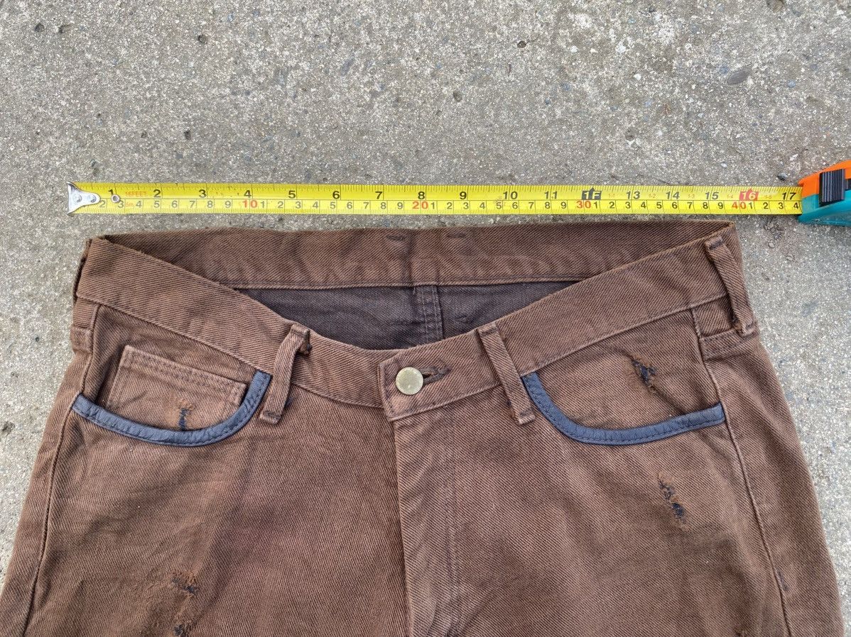 14th Addiction × KMRii RAGE Brown Thick Cotton Flare Denim Size US 31 - 13 Thumbnail