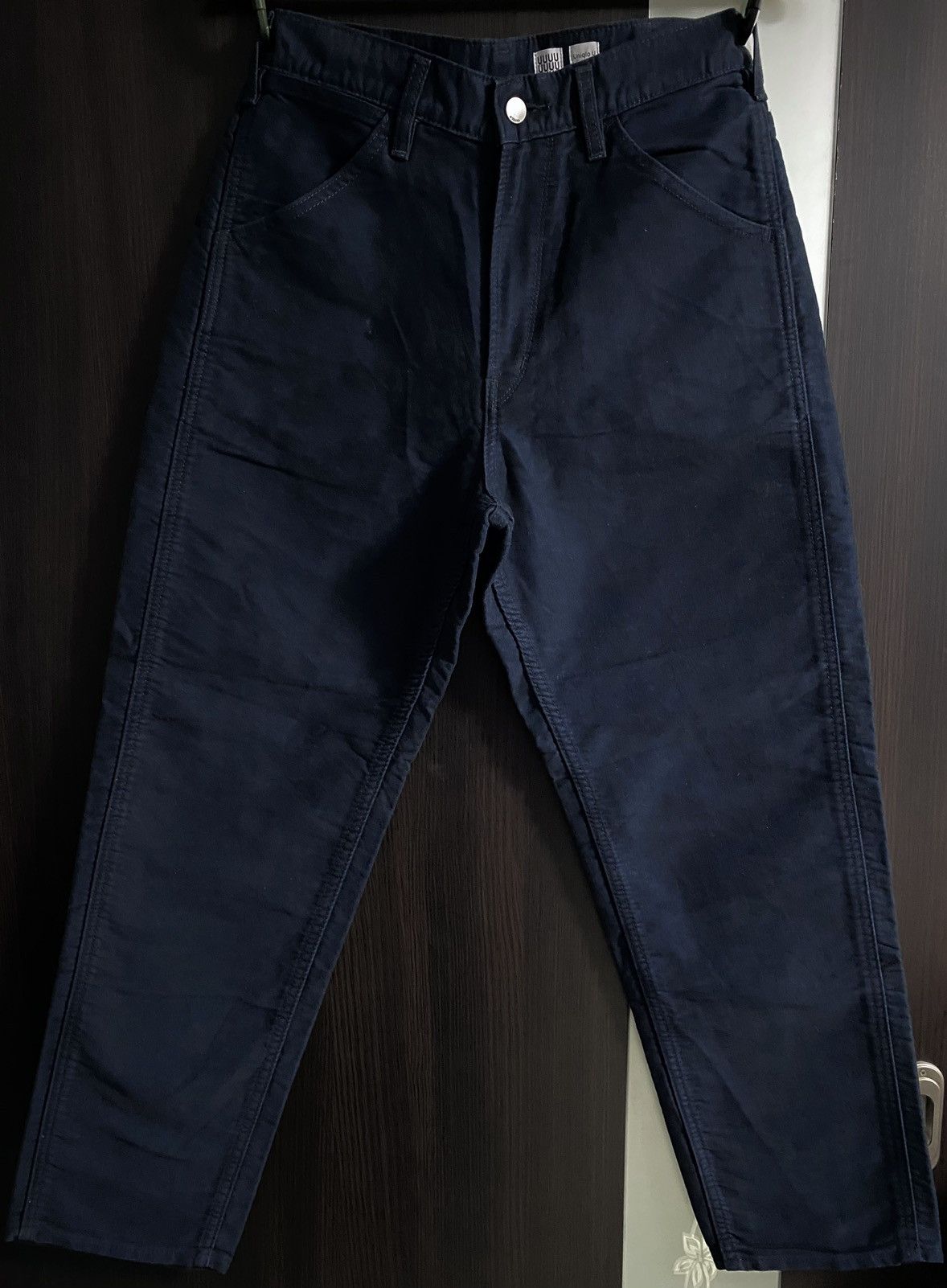 Uniqlo Women’s Uniqlo U Navy Cotton Mom Basic Jeans Denim Japanese Size 29" - 3 Thumbnail