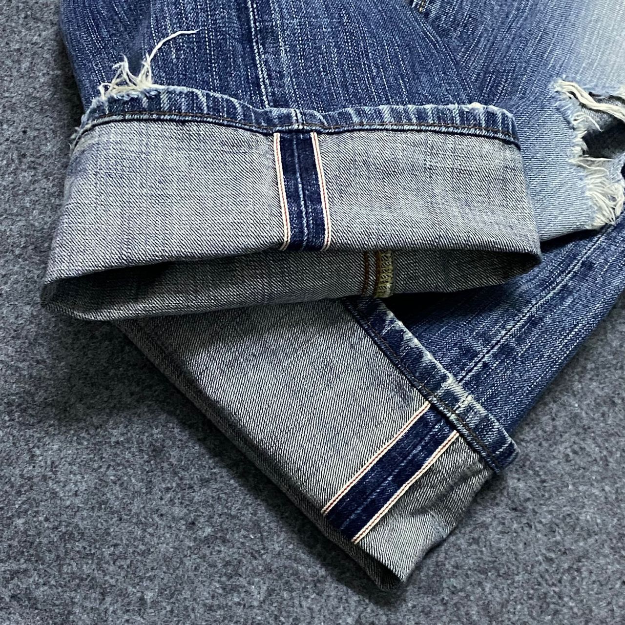 If Six Was Nine Vintage Edwin Selvegde Redline Distressed denim Size US 29 - 12 Thumbnail
