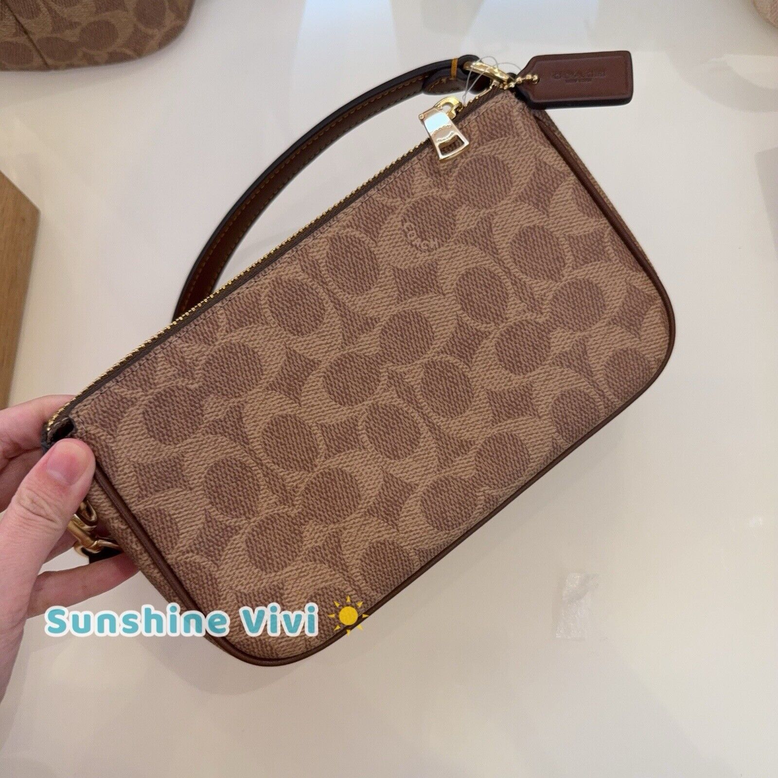 Coach NWT Coach Hand Bag CW426 Nolita 19 Gold/TAN/Brown Size ONE SIZE - 3 Thumbnail