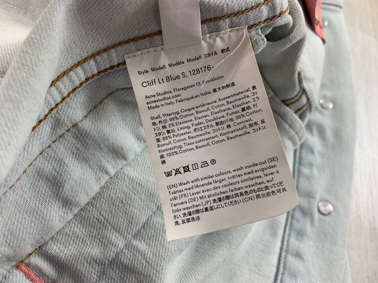 Acne Studios × Designer Womens denim jacket Acne Studios Size 34 Size XXS / US 00 / IT 34 - 19 Thumbnail