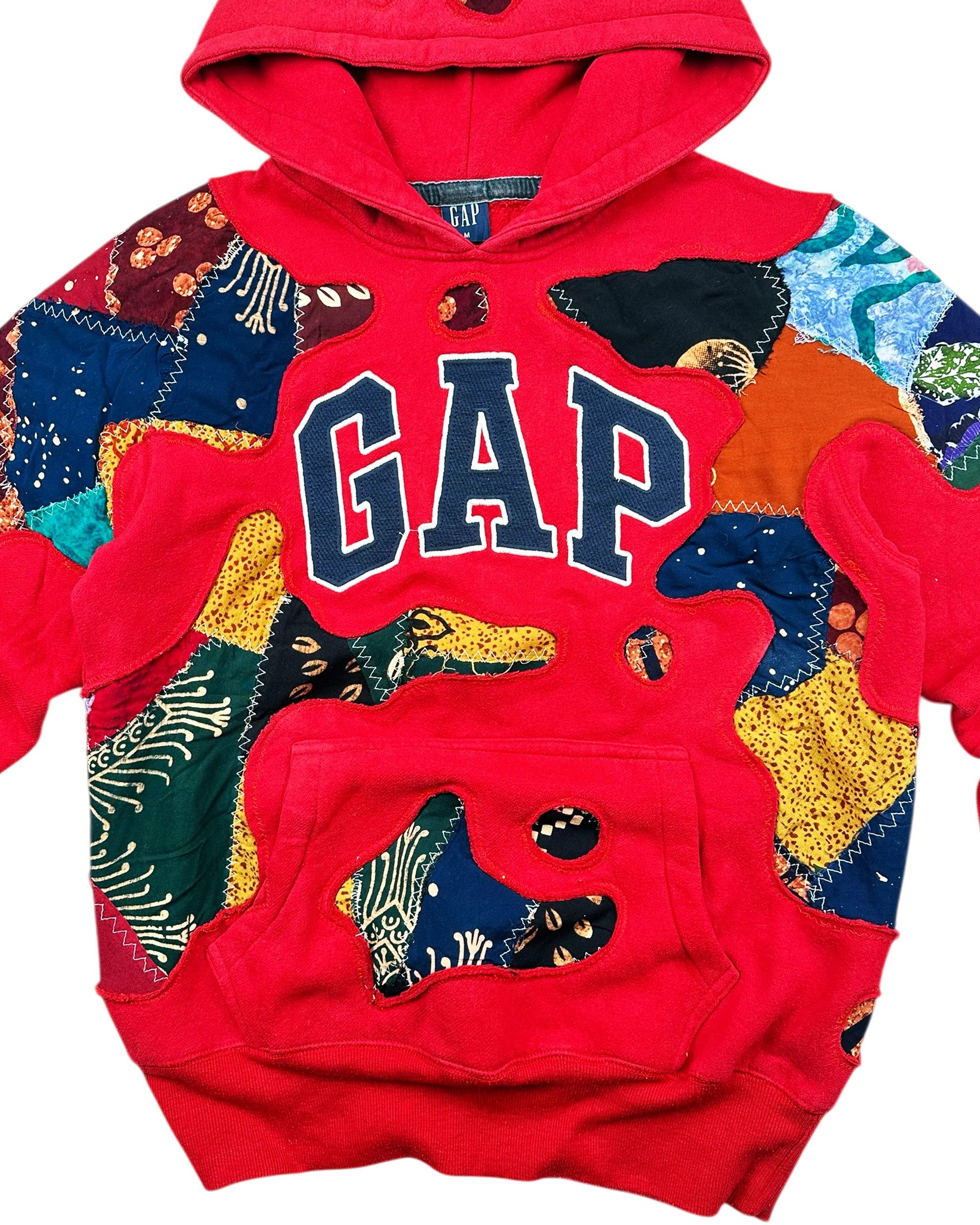 Japanese Brand Re-worked 1 of 1 GAP Batik Legacy Patchflow Hoodie Size M Size US M / EU 48-50 / 2 - 7 Thumbnail