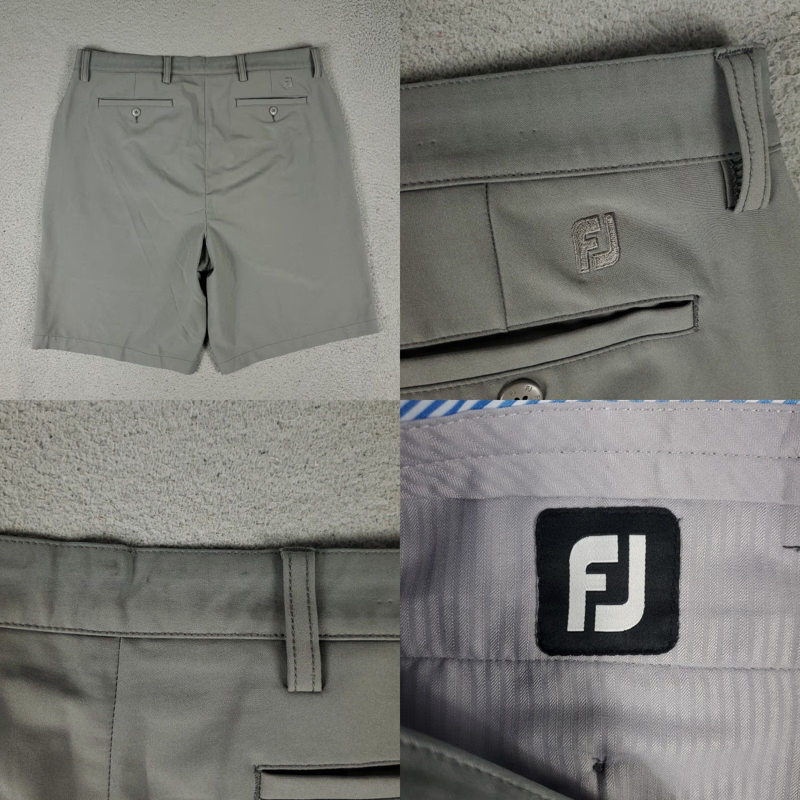 Footjoy FJ FootJoy Shorts Mens Size 38 Gray Stretch Golf Casual Flat Front Chino * Size US 38 / EU 54 - 8 Thumbnail