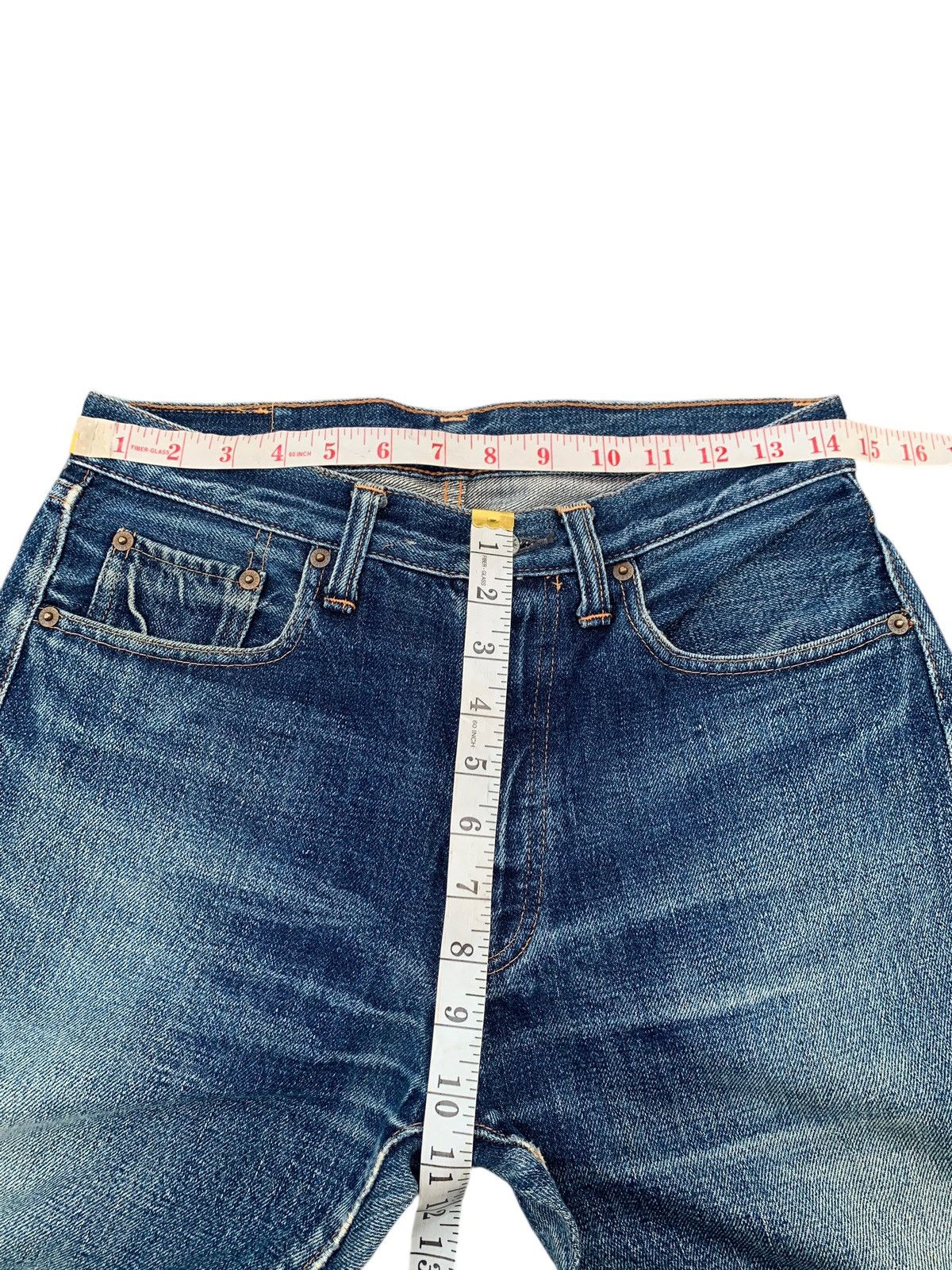Denime VINTAGE DENIME SELVEDGE MUDWASH DISTRESSED JAPANESE DENIM Size US 30 / EU 46 - 15 Thumbnail