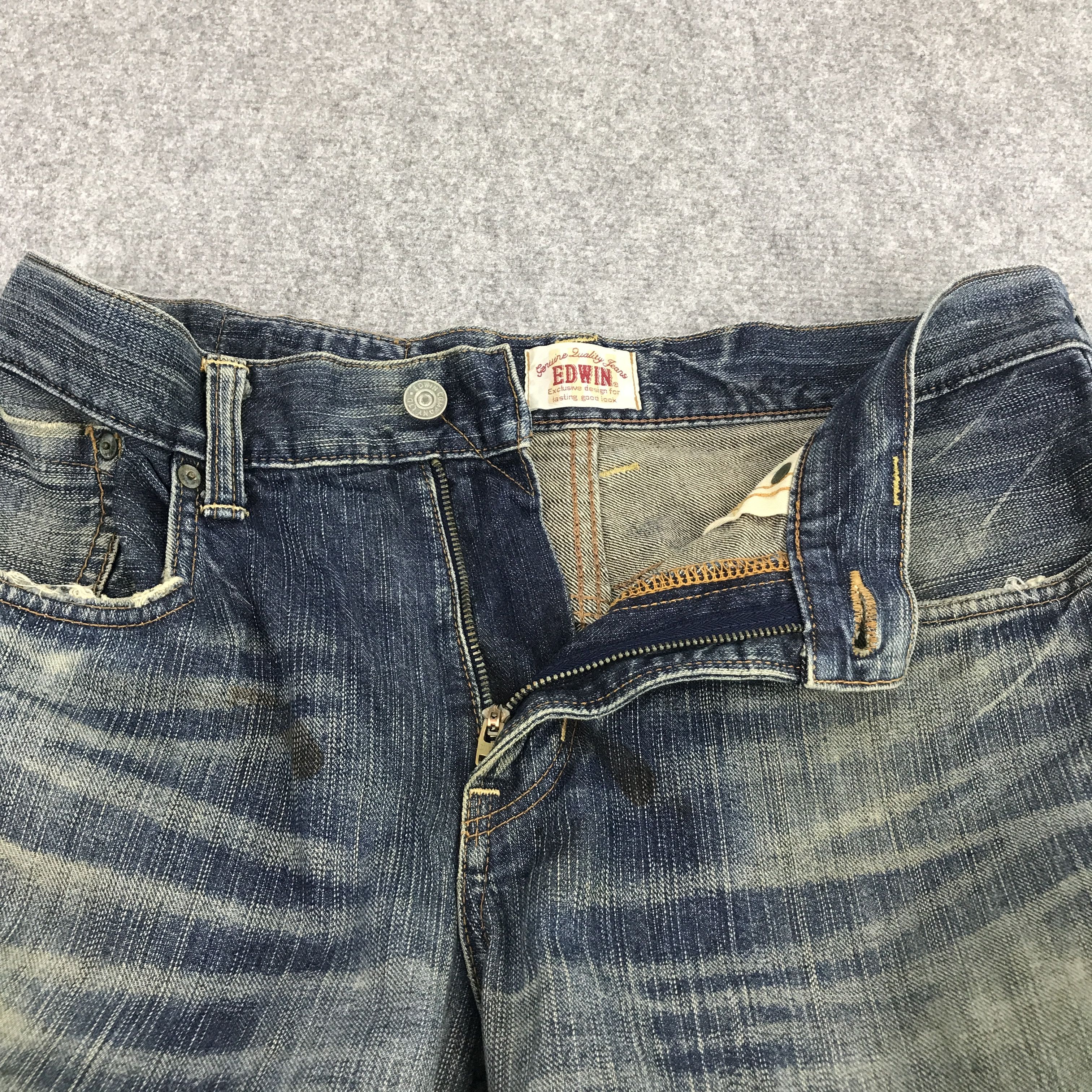 Japanese Brand edwin japan distressed jeans gothic style pants Size US 32 / EU 48 - 7 Thumbnail
