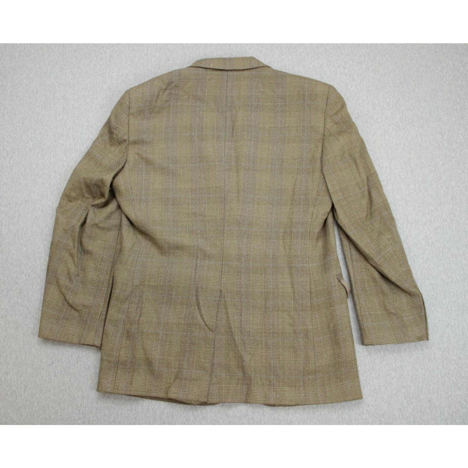 Jos. A. Bank Jos A Bank Blazer Mens 40R Brown Glen Plaid 100% Wool Size 40R - 3 Thumbnail