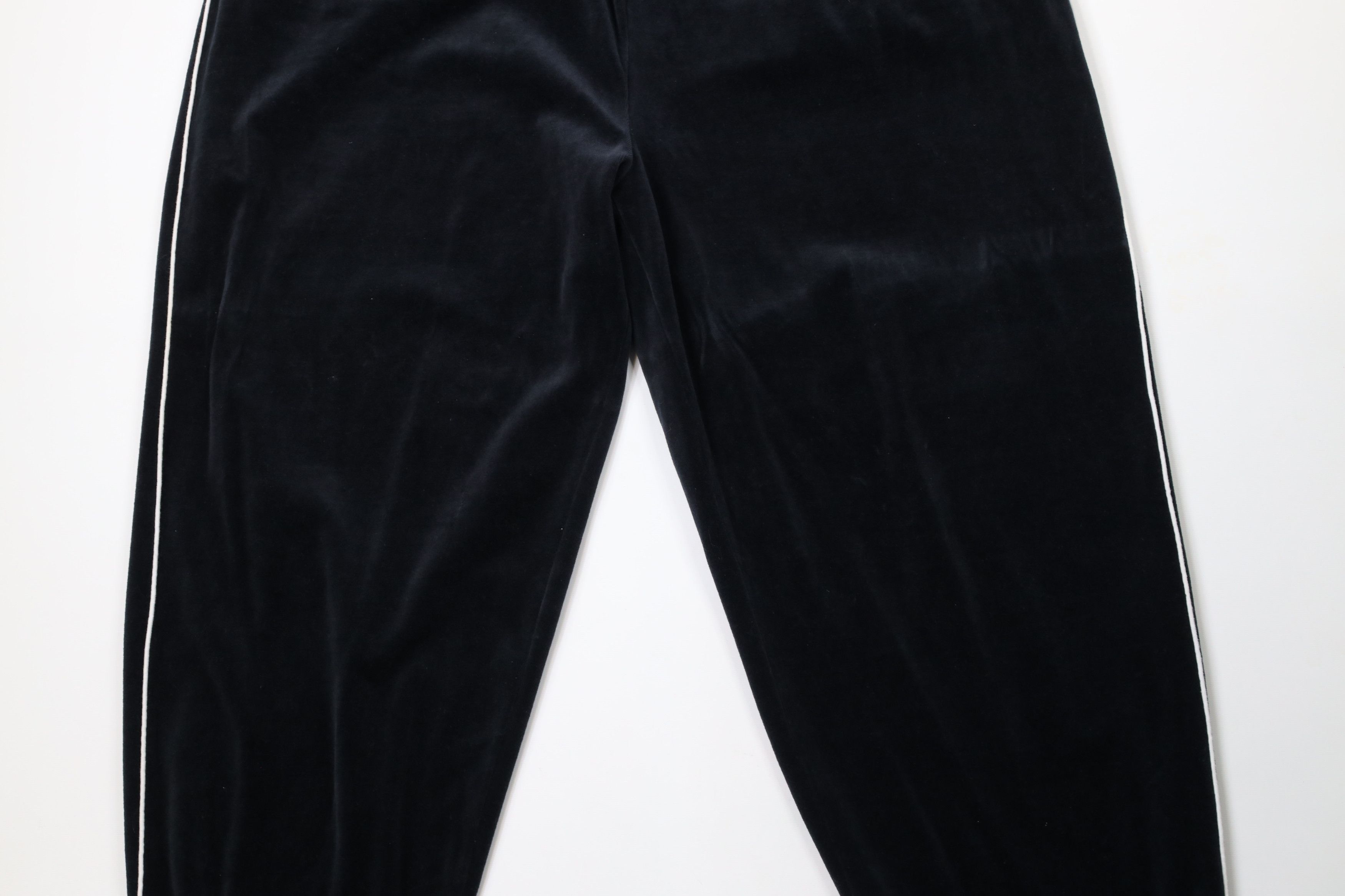 Vintage Vintage 90s Y2K Streetwear Velour Sweatpants Joggers Black Size US 40 / EU 56 - 3 Thumbnail