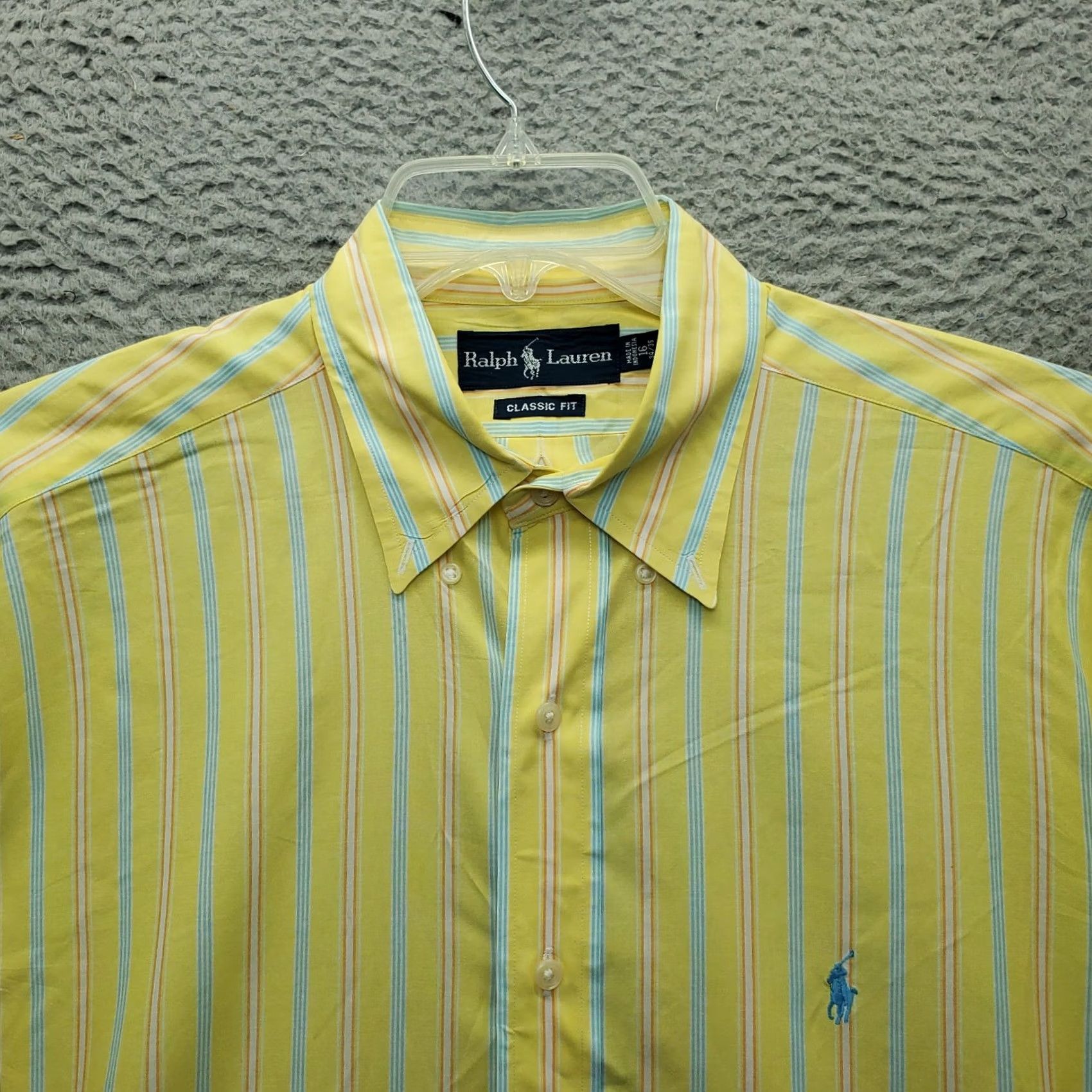 Ralph Lauren Ralph Lauren Dress Shirt Mens 16 Striped Classic Fit Collared Button-Down Shirt Mens Size 16 Multicolor Size 42R - 3 Thumbnail