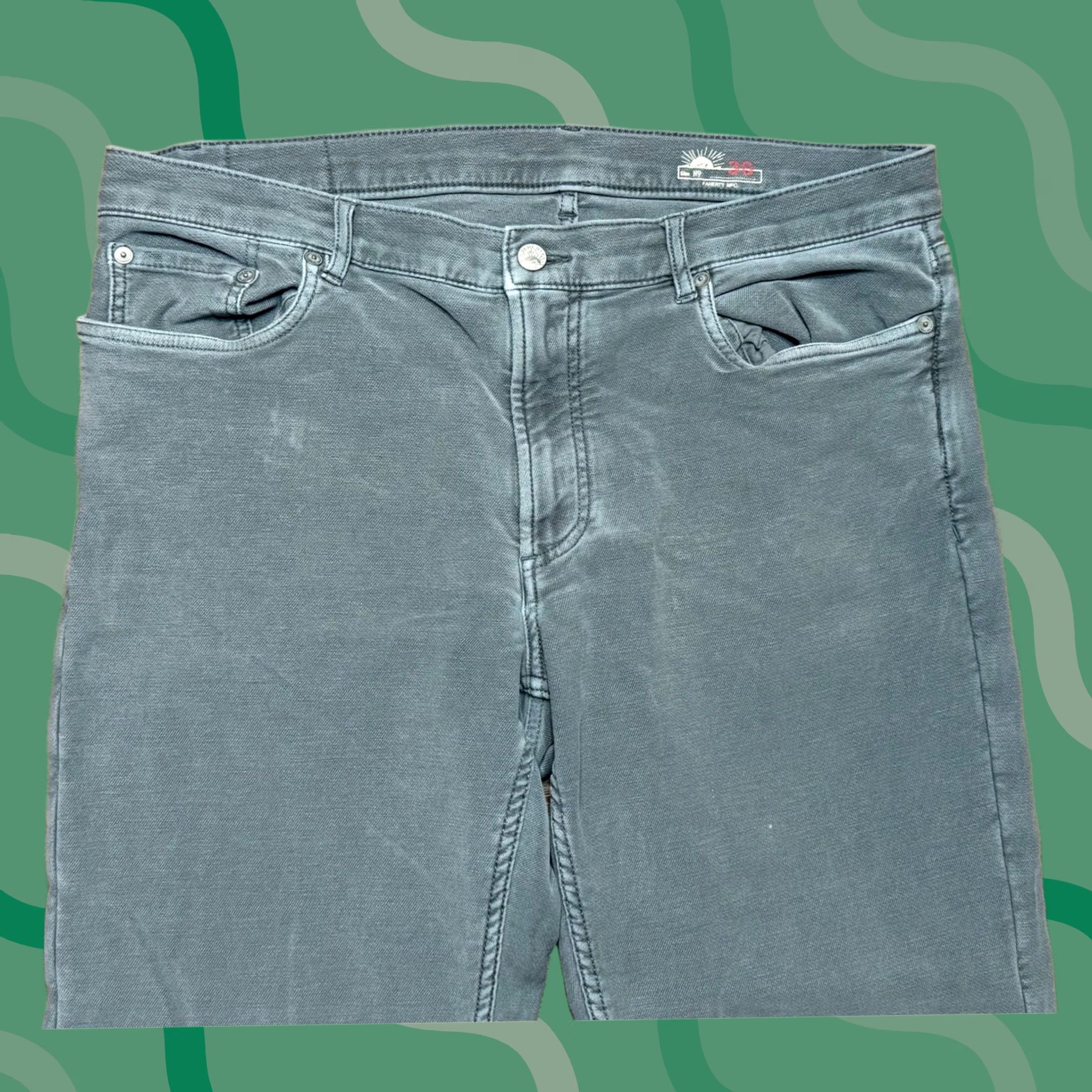 Faherty Faherty Mens Stretch Terry 5-Pocket Pants Slate Grey Cotton Blend Size 36 Size US 36 / EU 52 - 1 Thumbnail
