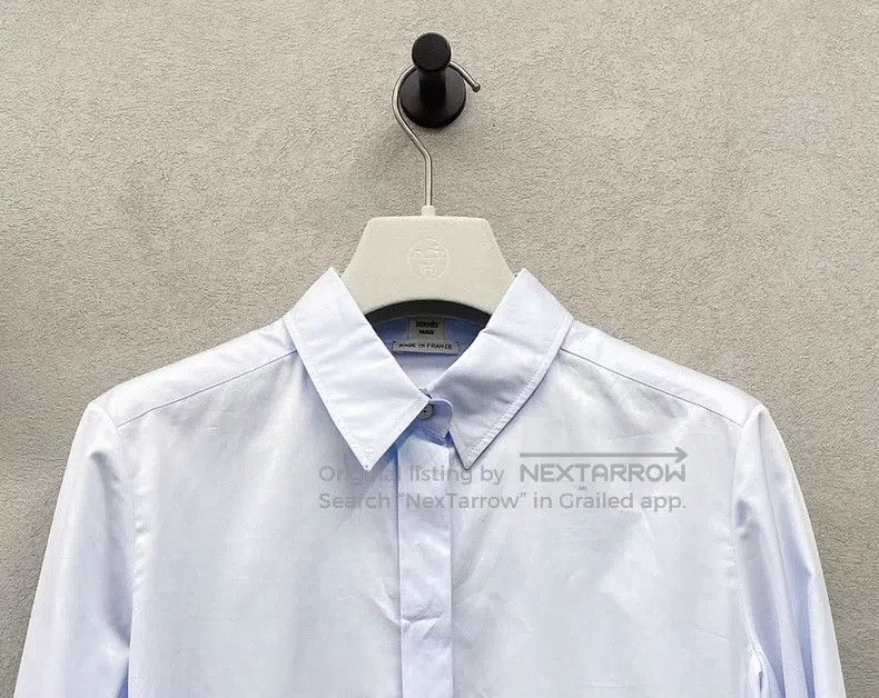 Hermes Hermes Blue embroidered shirt Size XS / US 0-2 / IT 36-38 - 4 Thumbnail