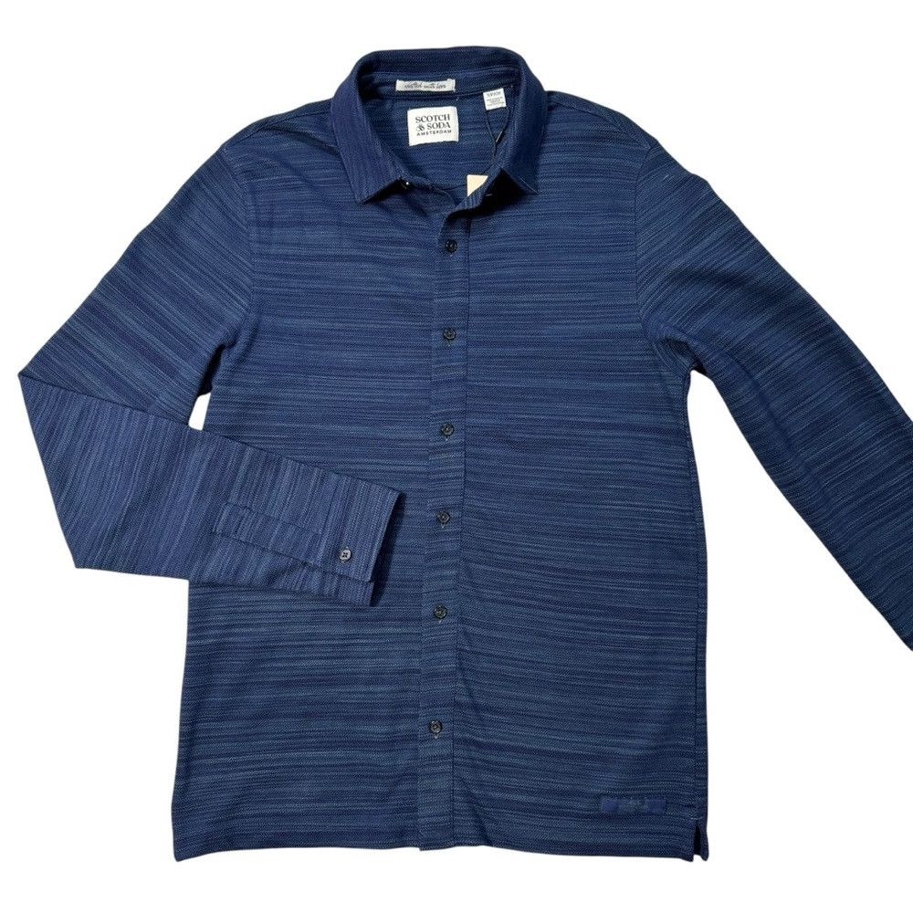 Scotch & Soda NWT New $98 Scotch & Soda Long Sleeve Space Dyed Button Fro Size US S / EU 44-46 / 1 - 2 Thumbnail