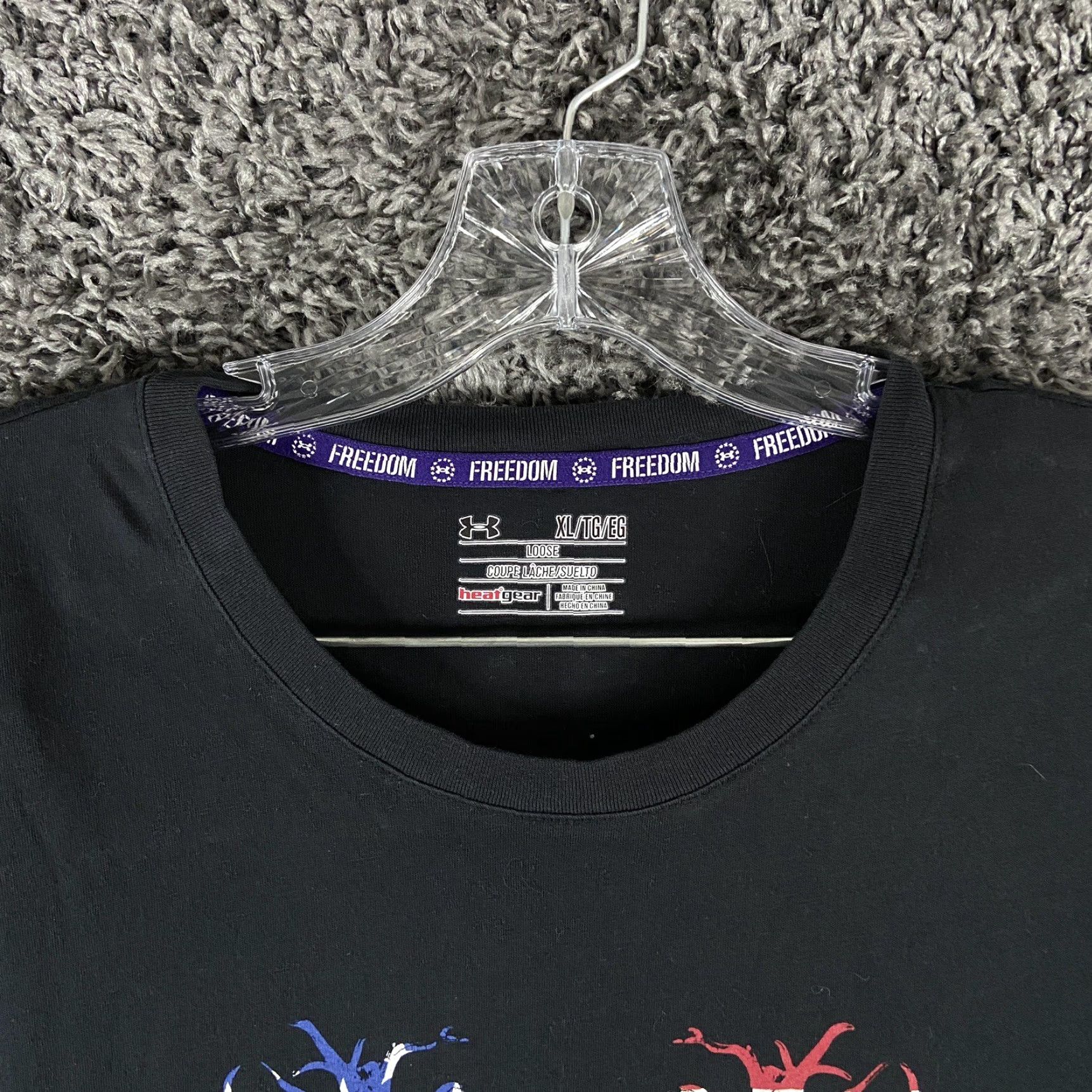 Under Armour VINTAGE? No. Under Armour Freedom Black Graphic Tee Men XL Shirt Men XL Black Graphic Tee (Under Armour) Size US XL / EU 56 / 4 - 6 Thumbnail