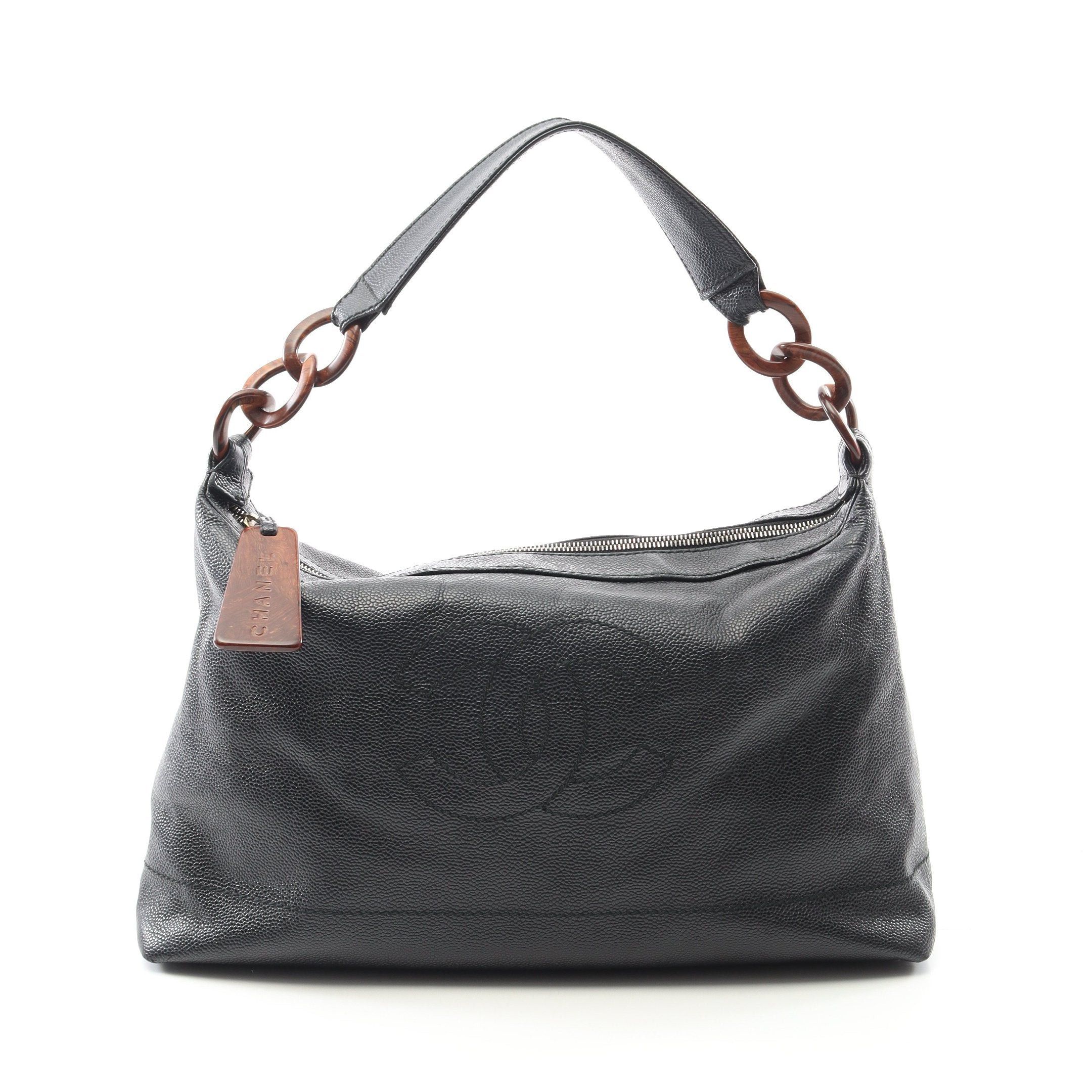 Chanel Chanel Coco Mark One Shoulder Bag Caviar Skin Black Silver Hardware Size ONE SIZE - 1 Thumbnail