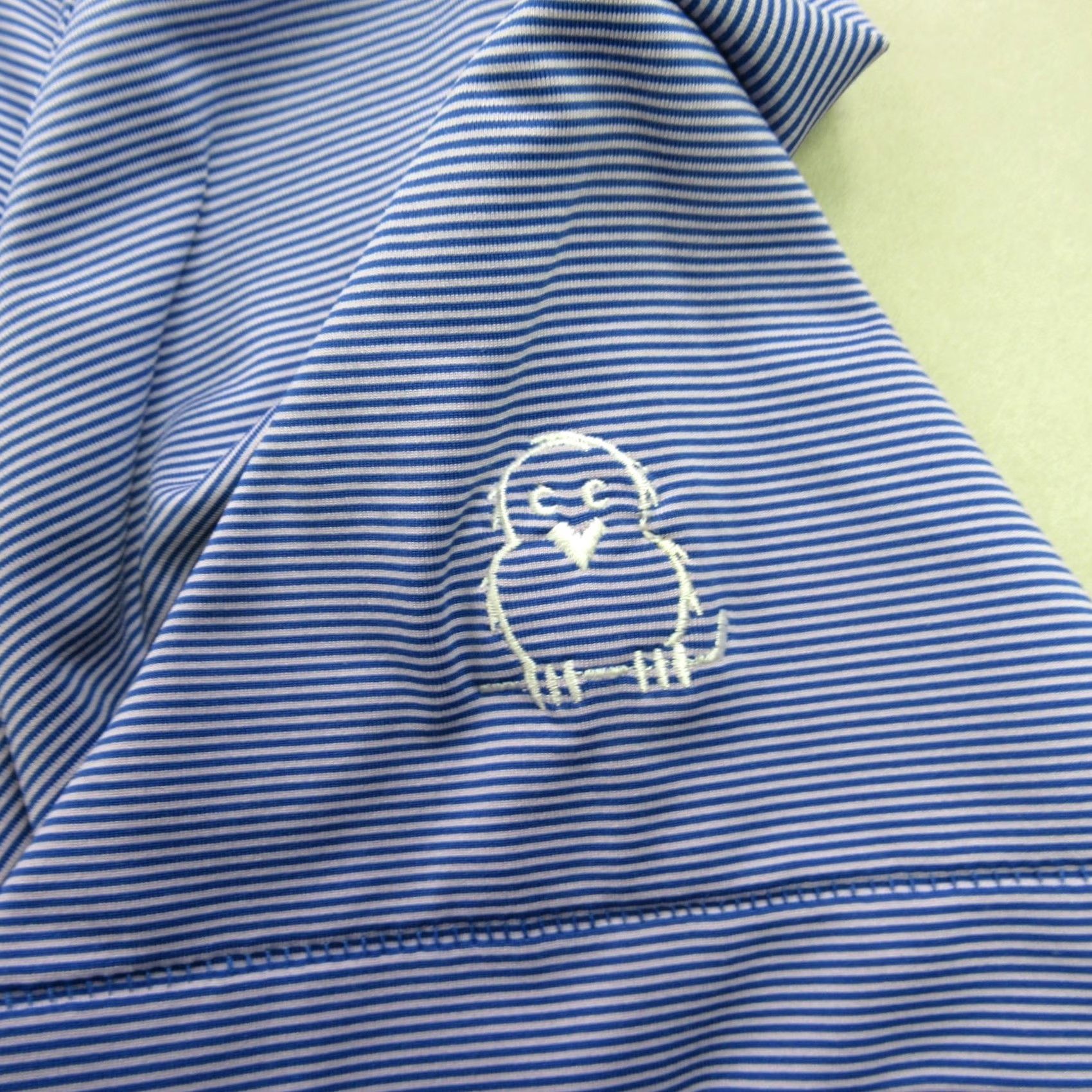 Peter Millar Peter Millar Polo Shirt Short Sleeve Golf Stripes XL Mens Blue Regular Knit Lightweight Casual Polo Size US XL / EU 56 / 4 - 5 Thumbnail