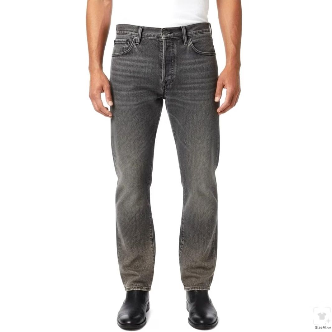 Levi's Levi's 501 Jeans Mens Regular Straight Denim Button Fly Gray Medium Wash 34x31 Size US 34 / EU 50 - 4 Thumbnail