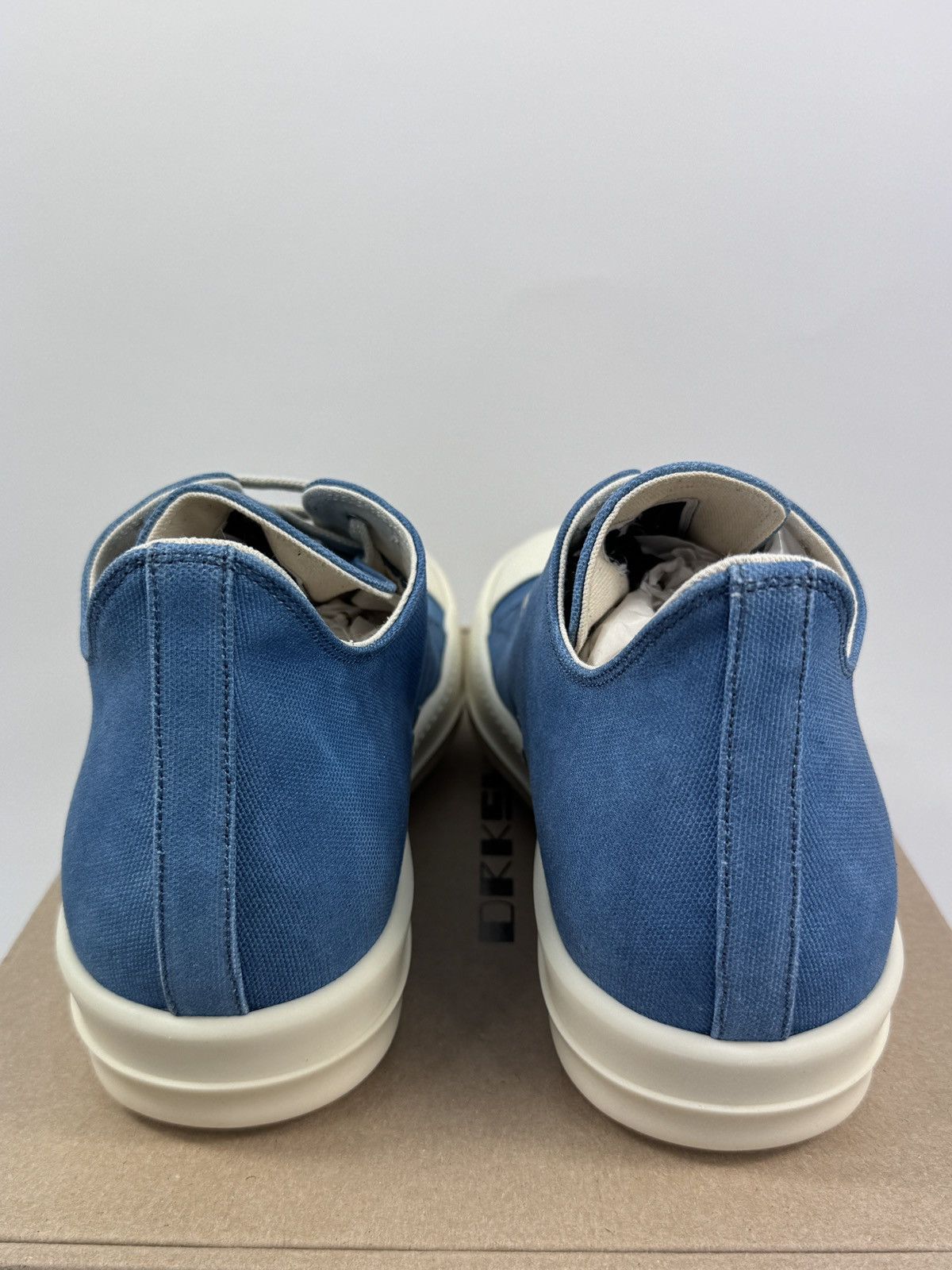 Rick Owens Drkshdw TOOTHPASTE BLUE CANVAS SNEAKERS Size US 10 / EU 43 - 5 Thumbnail