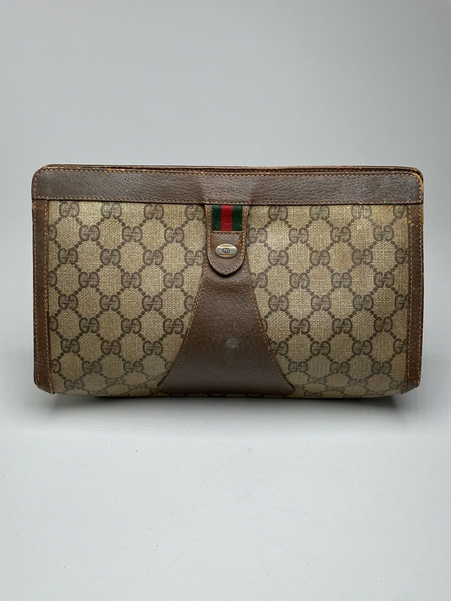 Gucci Vintage Ophidia Monogram Leather Clutch Size ONE SIZE - 1 Thumbnail