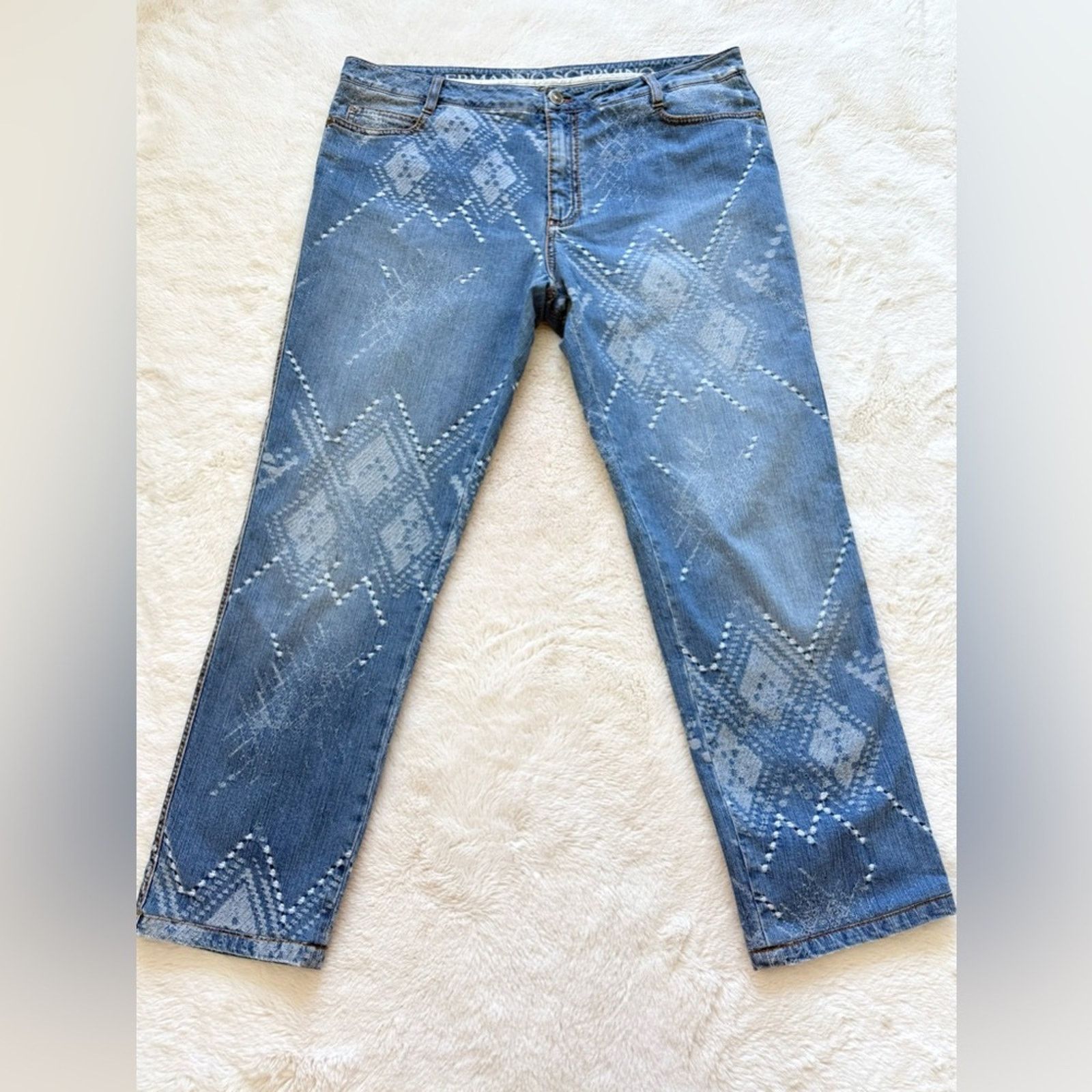 Ermanno Scervino Ermanno Scervino women crop jeans pants size 48 IT or 12 US Size 34" / US 12 / IT 48 - 1 Thumbnail