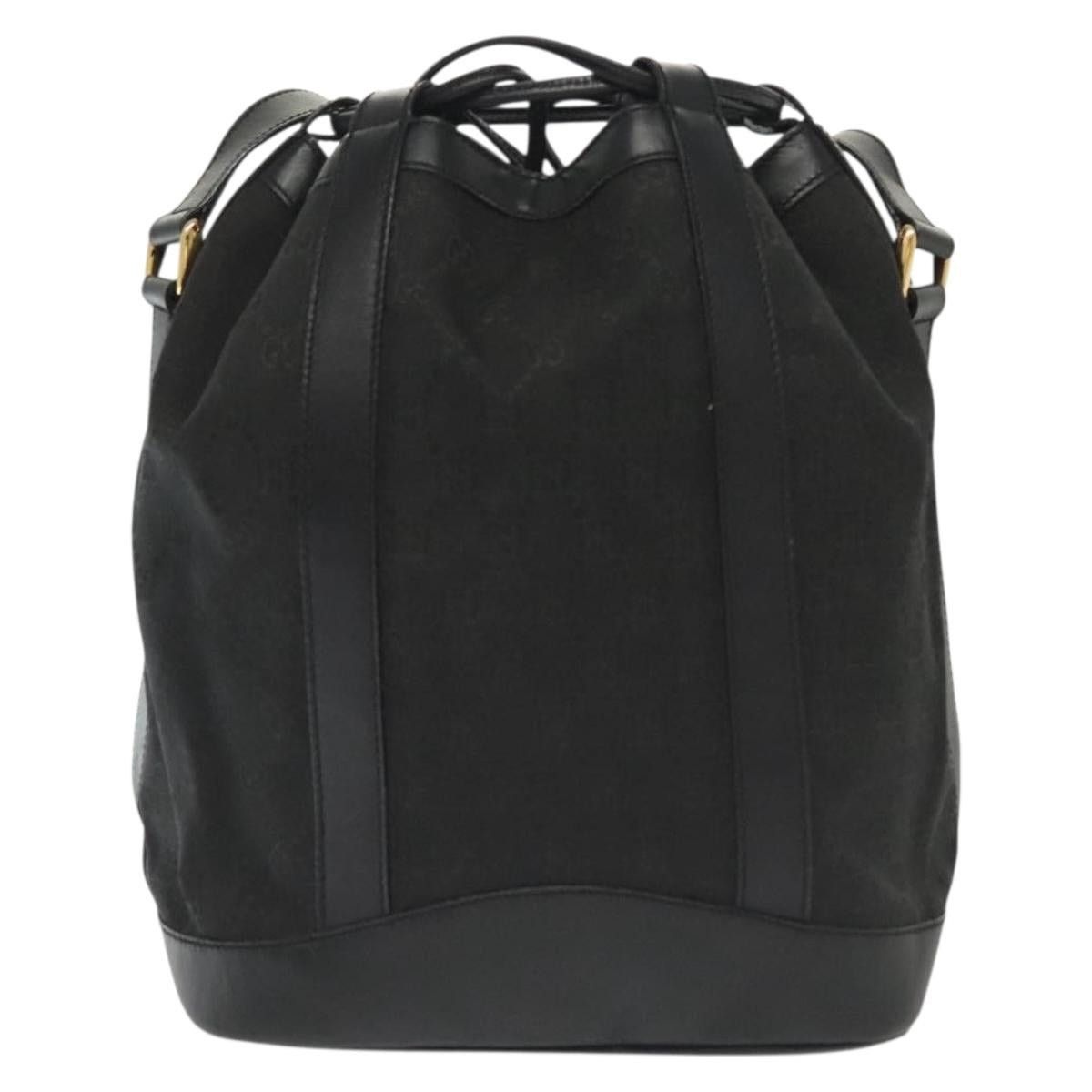 Gucci GUCCI GG Canvas Shoulder Bag Black Gold Size ONE SIZE - 3 Thumbnail