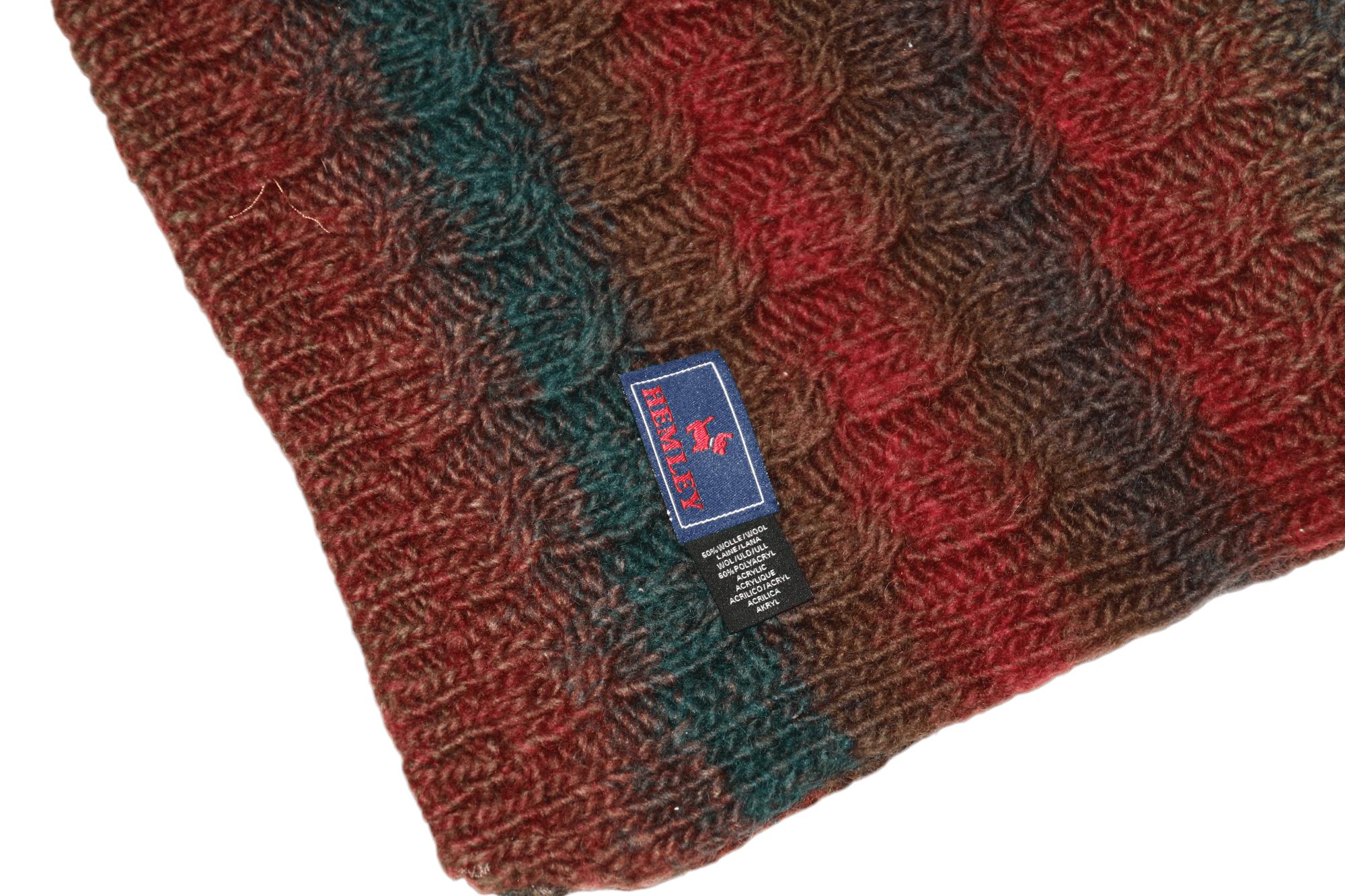 Other UK VTG Hemley gradient cable knit wool blend scarf 165x26cm Size ONE SIZE - 4 Thumbnail