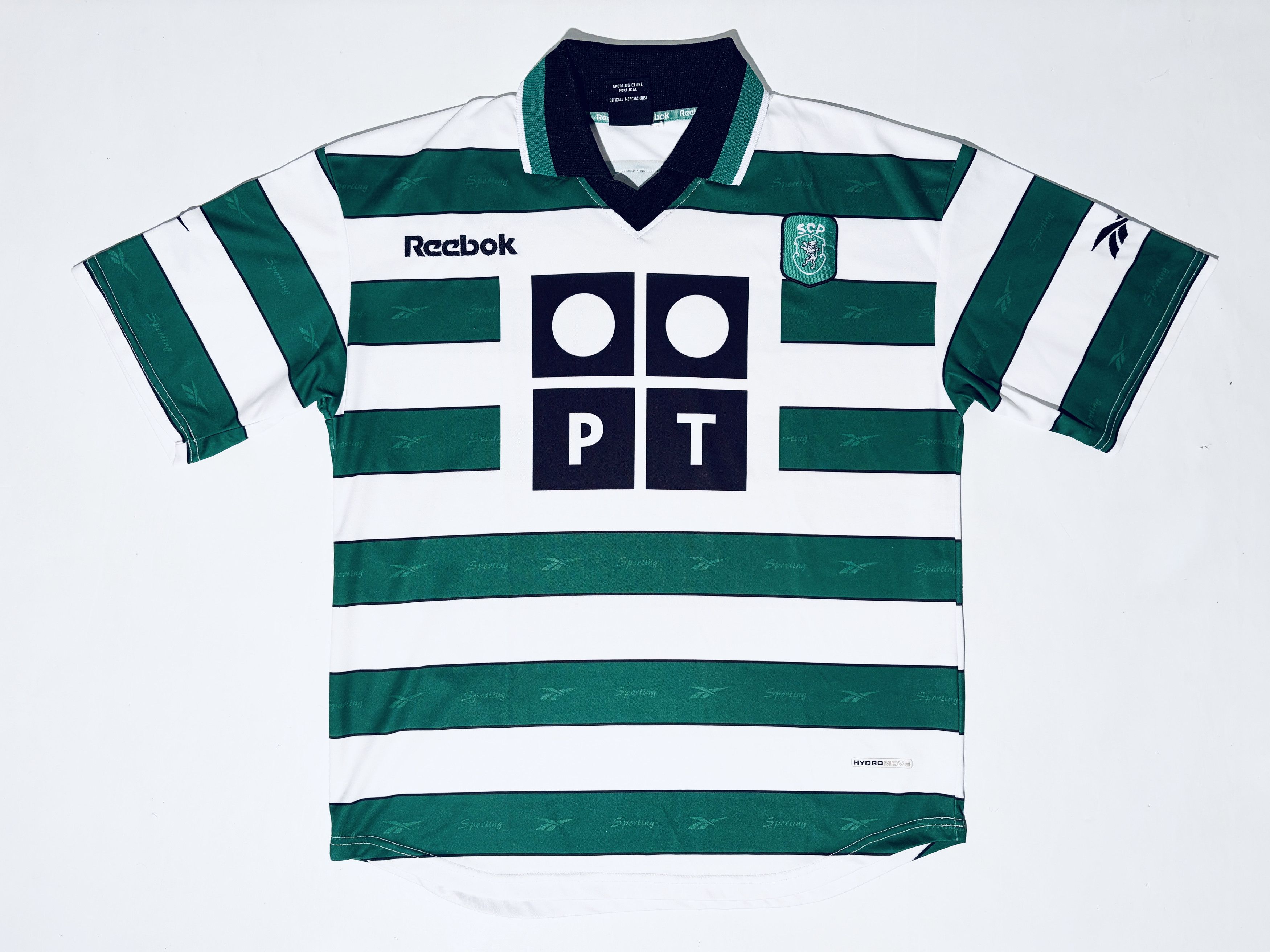 Reebok Sporting Lisbon Home Shirt 2001 - 2002 Size US L / EU 52-54 / 3 - 4 Thumbnail