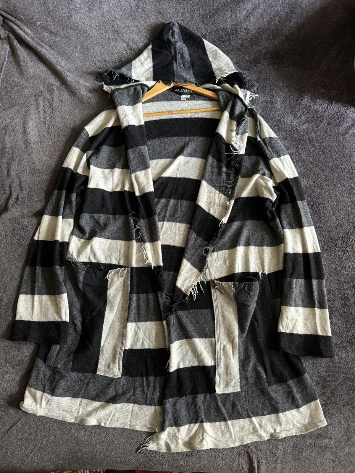 Vintage ZALEVSKIY designers cardigan y2k vintage pleated Size US L / EU 52-54 / 3 - 1 Thumbnail