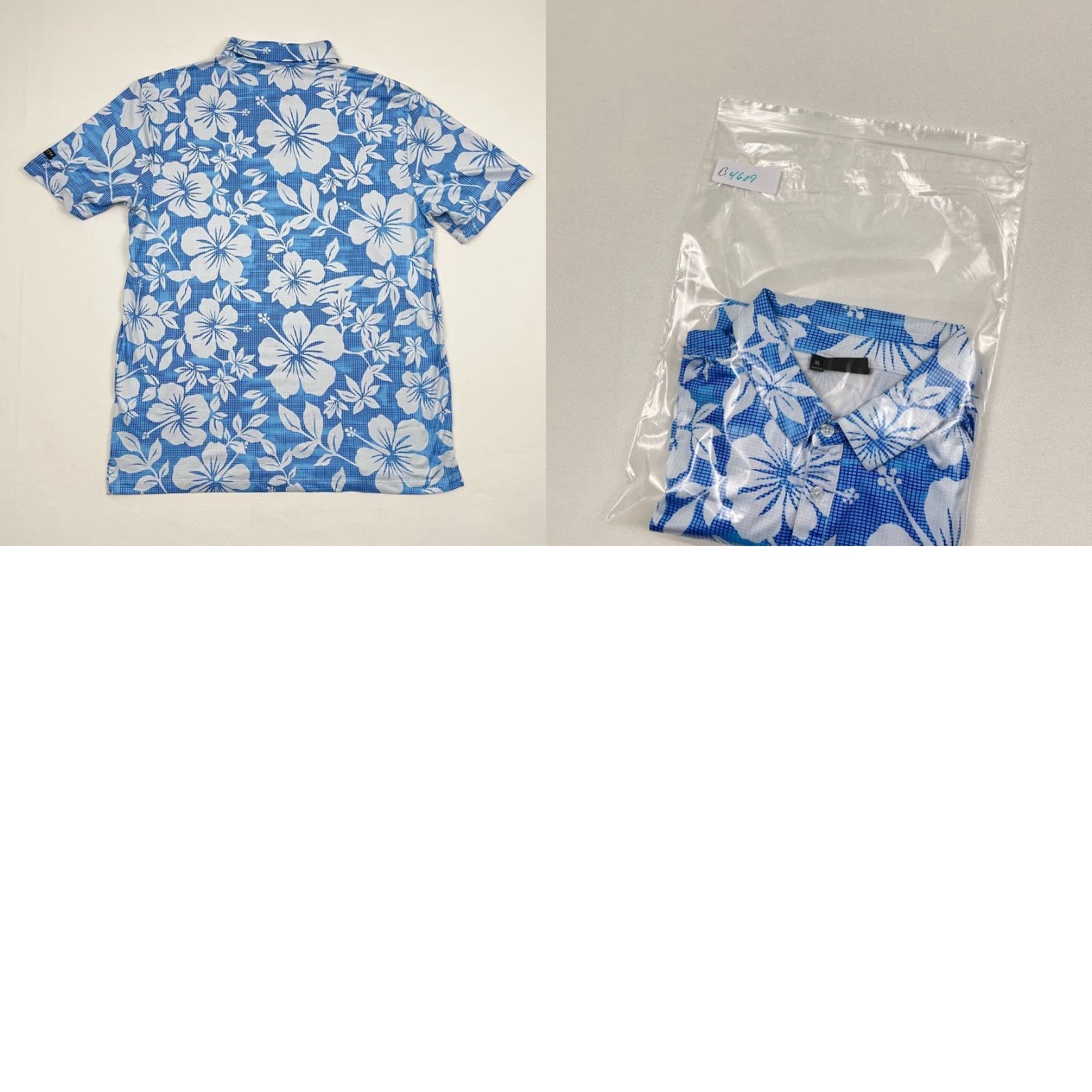 Vintage Yatta Polo Shirt Mens XL Blue Floral Hawaiian Golf Performance Stretch Polo Shirt XL Men Blue Floral Hawaiian Golf Performance Stretch Size US XL / EU 56 / 4 - 8 Thumbnail