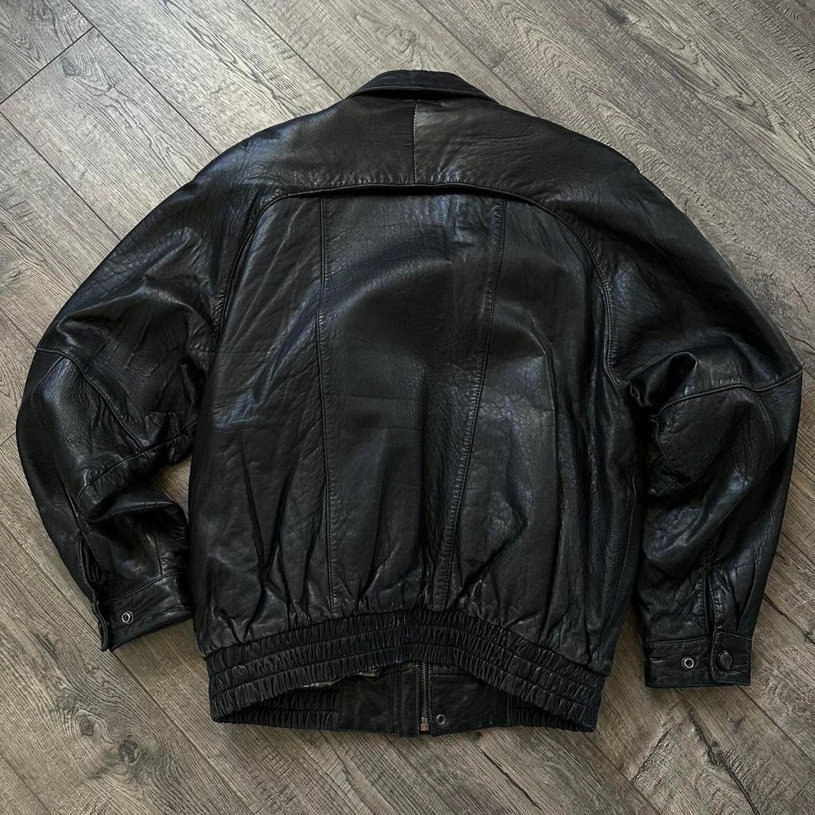 Ford × Vintage Rare Vintage 90s Ford Racing Black Leather Racing Jacket Size US M / EU 48-50 / 2 - 5 Thumbnail