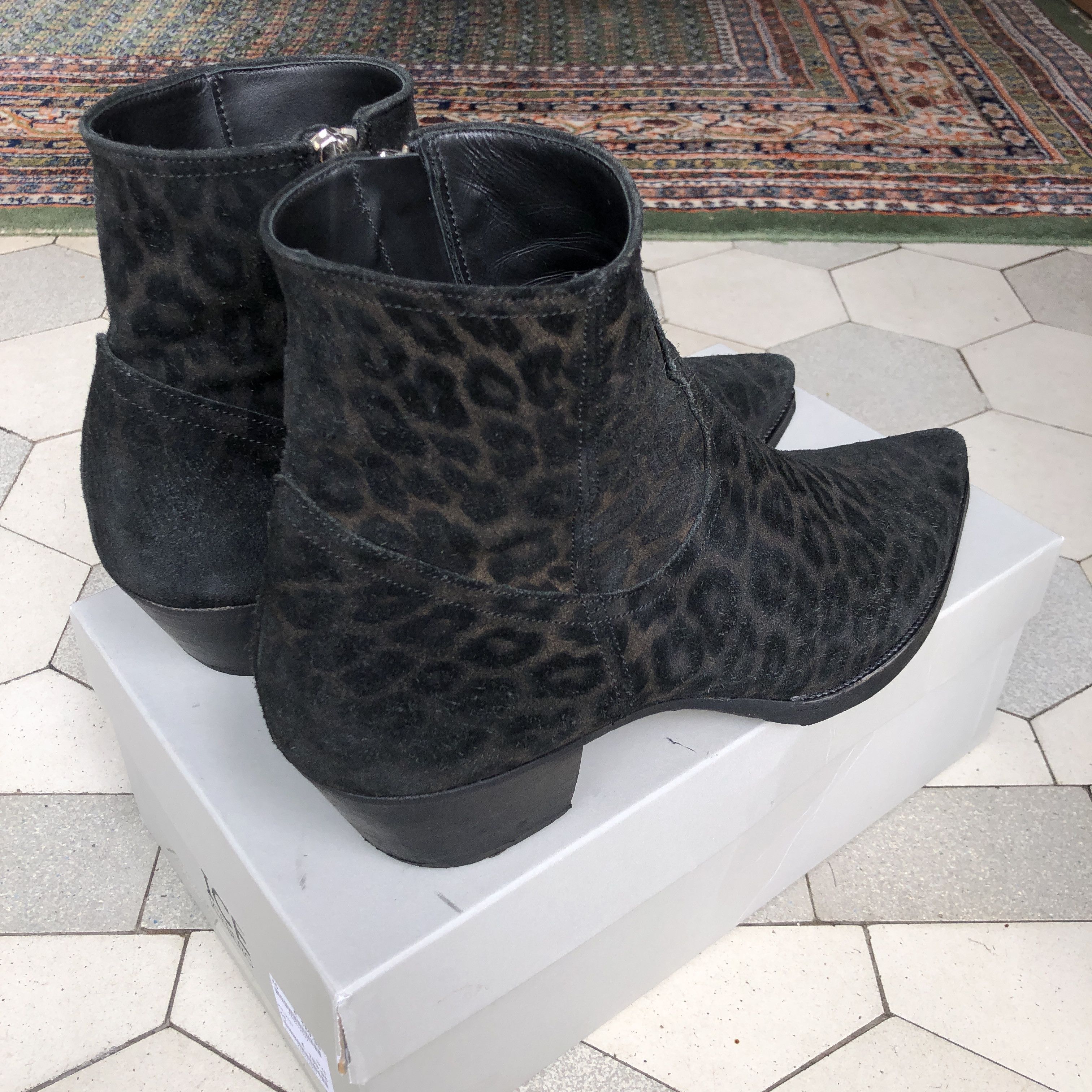 ALESSANDRO VASINI Alessandro Vasini Sonny Stiefletten 40 mm Absatz Leopard Size US 10.5 / EU 43-44 - 6 Thumbnail