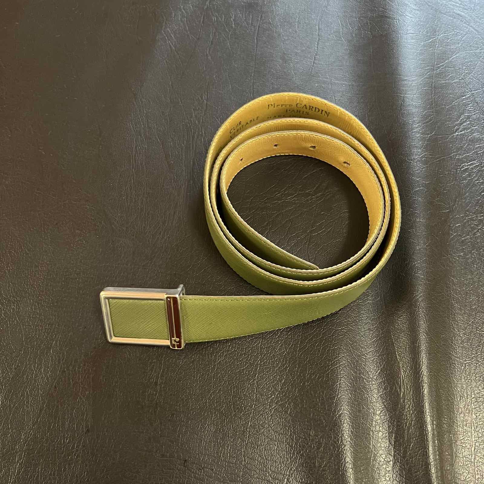 Leather × Pierre Cardin × Vintage Vintage Pierre Cardin Leather Belt Logo 90s Size ONE SIZE - 1 Thumbnail