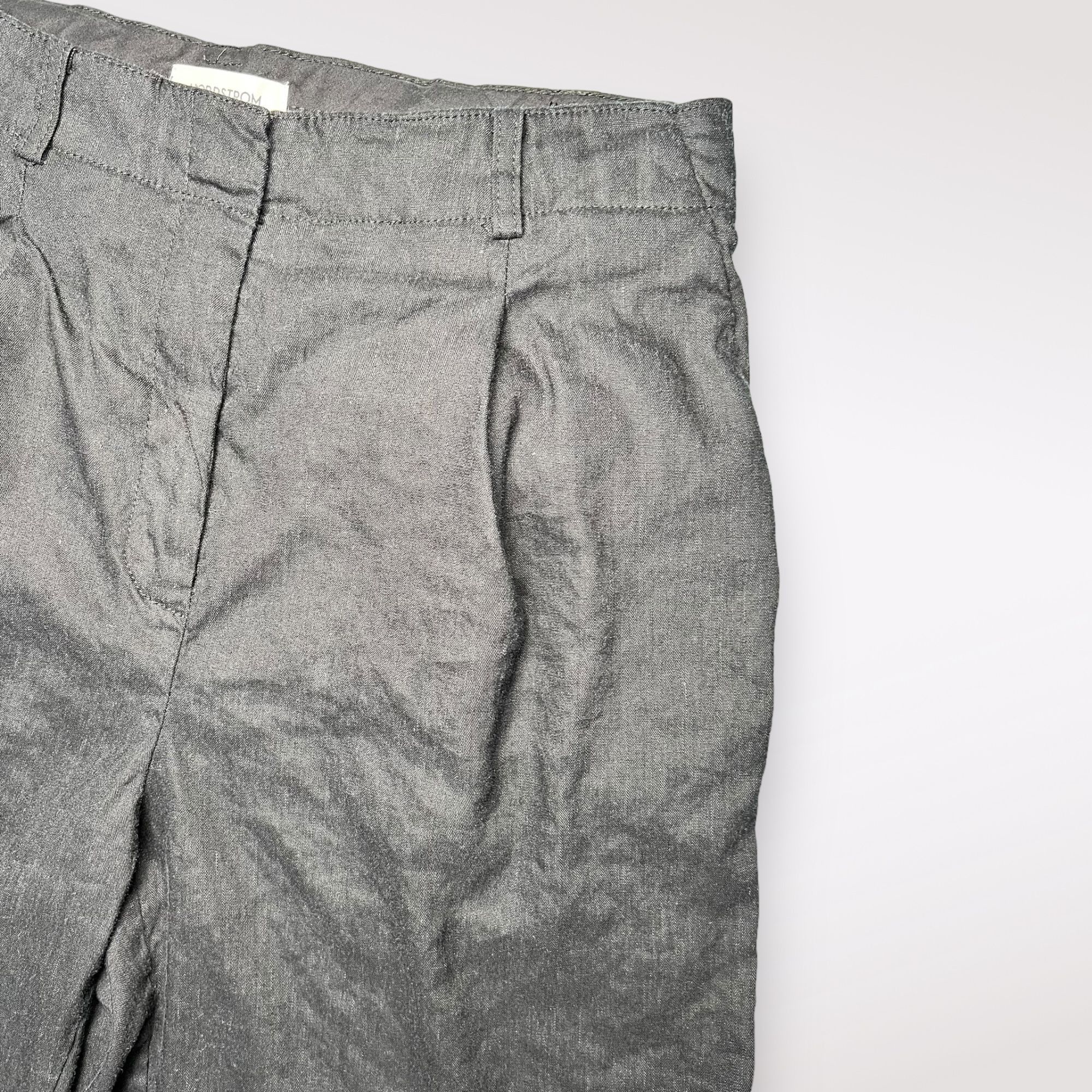 Nordstrom Nordstrom High-Waisted Linen Blend Shorts Size 2 Size 26" / US 2 / IT 38 - 2 Thumbnail