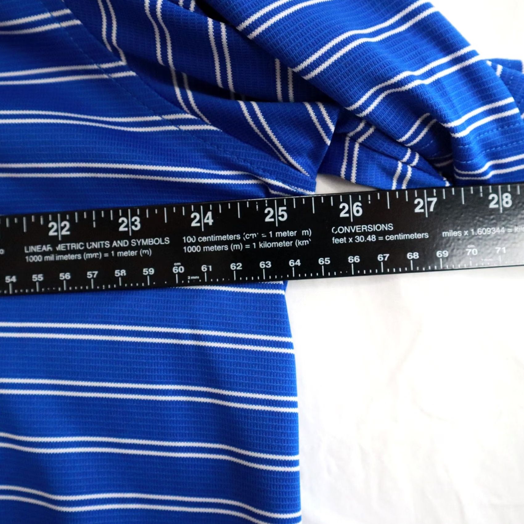 Vintage Chase 54 Polo Shirt Mens XL Blue Striped Short Sleeve Texas Longhorn Golf Club Size US XL / EU 56 / 4 - 4 Thumbnail