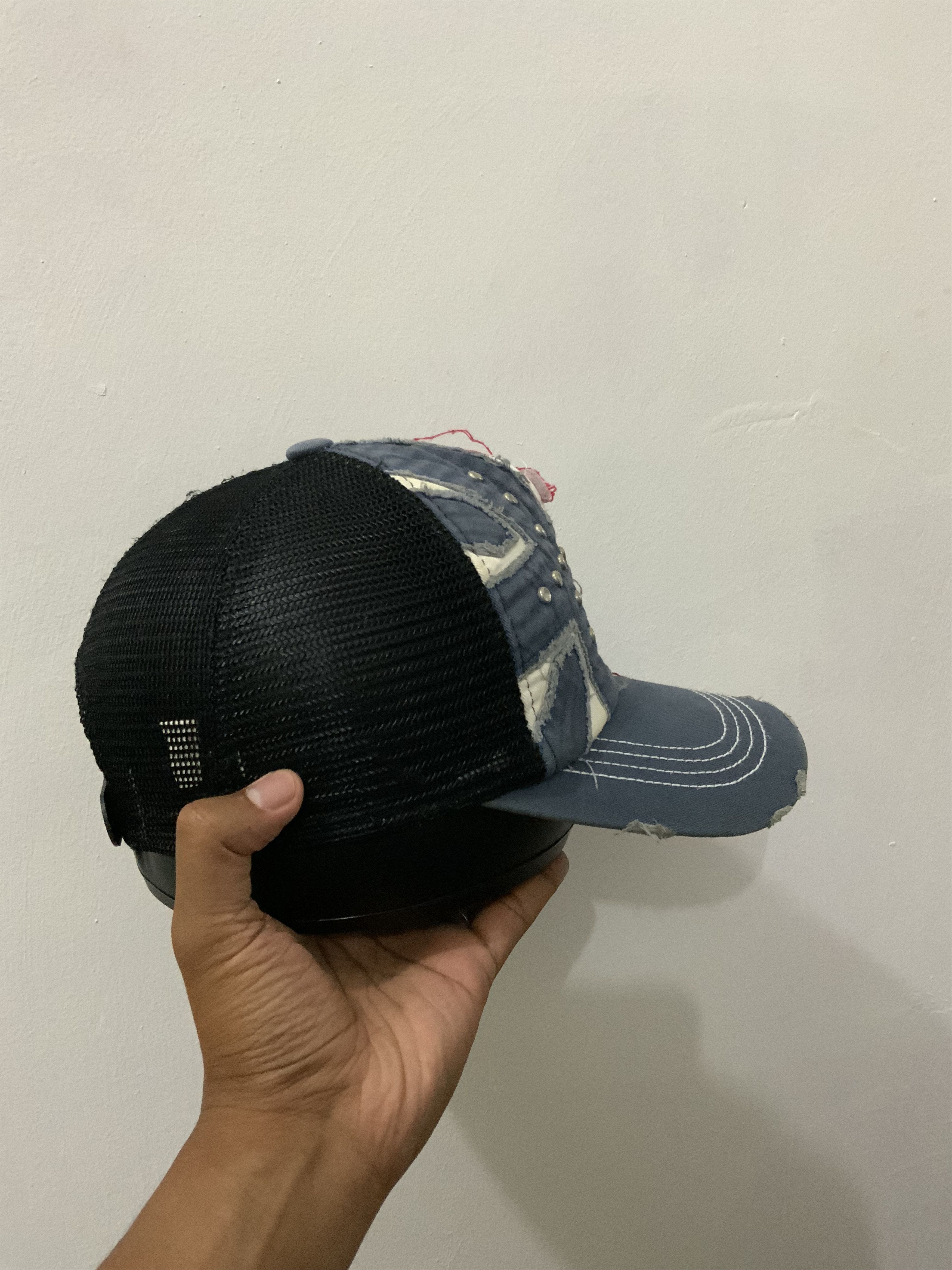 Japanese Brand Distressed Flag Avant Garde Trucker Hat Cap Size ONE SIZE - 5 Thumbnail