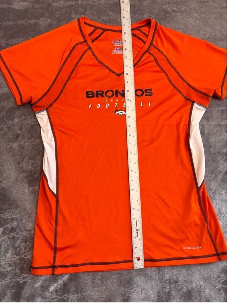Majestic Women's Majestic Broncos T-Shirt XL Orange Size XL / US 12-14 / IT 48-50 - 3 Thumbnail