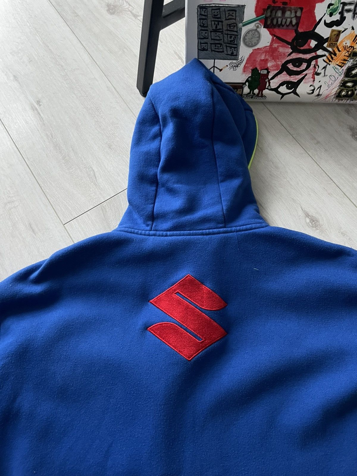 Other Vintage Y2K Suzuki Racing Zip Hoodie Michelin 00’s Blue RARE Size US XL / EU 56 / 4 - 8 Thumbnail