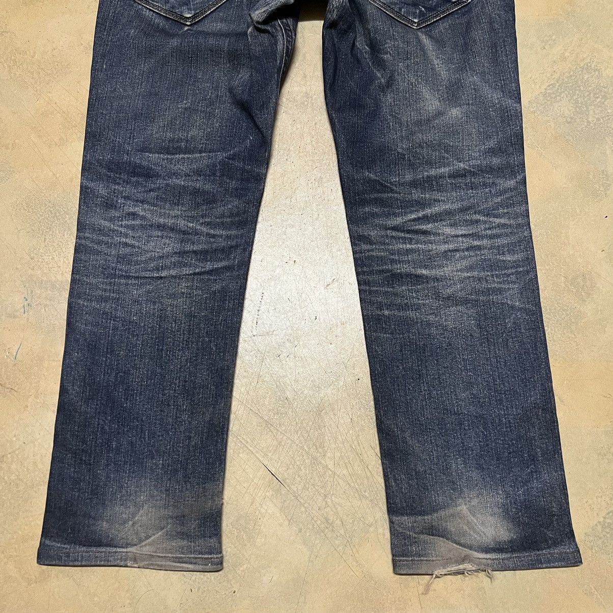 Edwin Edwin Blue Trip Distressed Design Denim Jeans Size US 33 - 19 Thumbnail