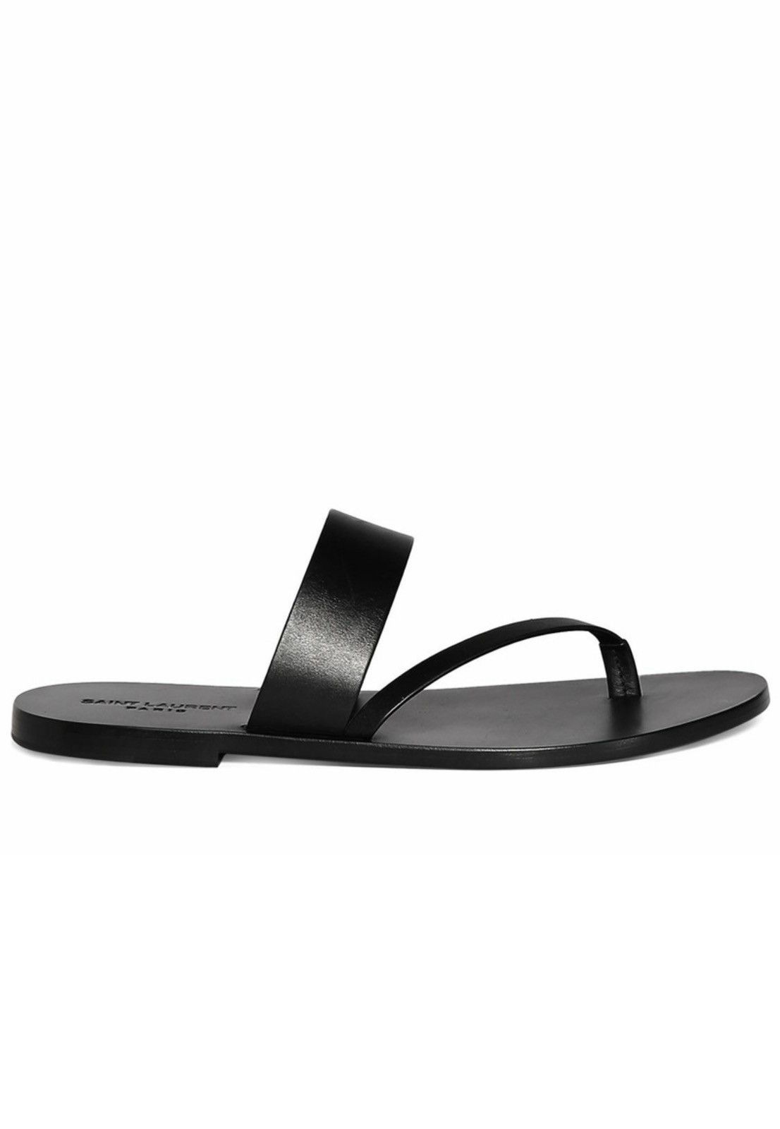 Saint Laurent Milo Sandal Black Leather Size 45